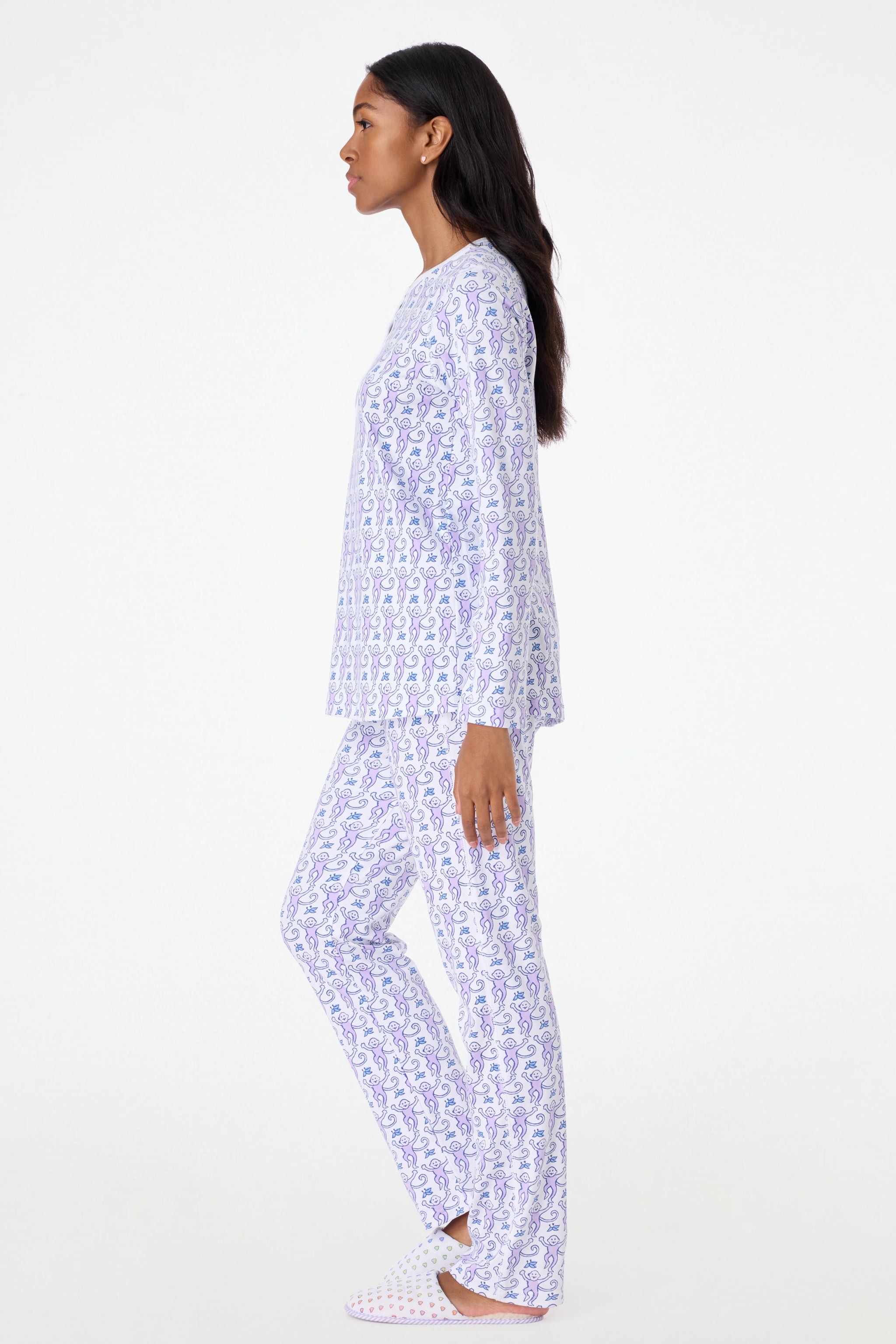 Soft Monkey Print Pajamas for Kids
