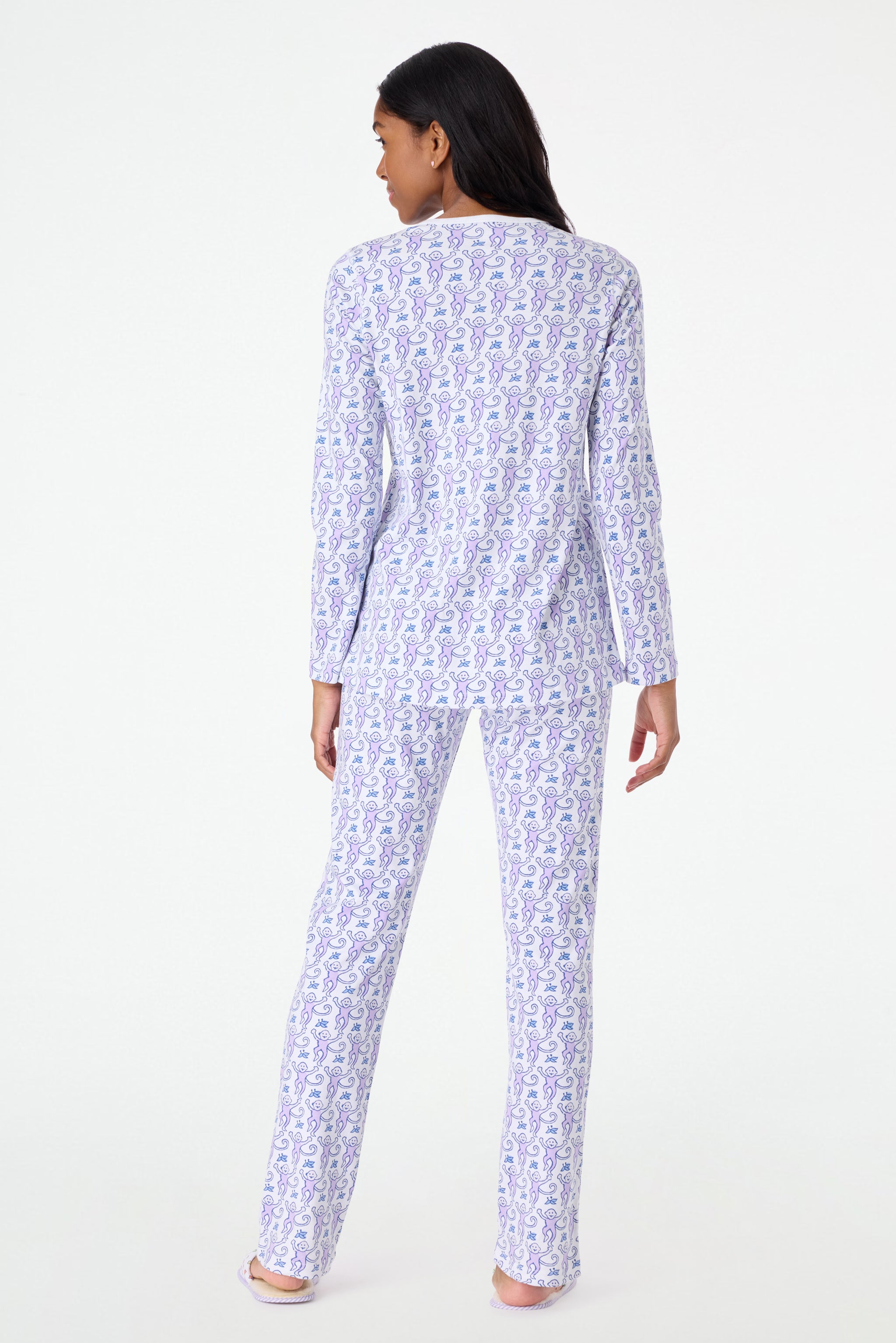 Soft Monkey Print Pajamas for Kids