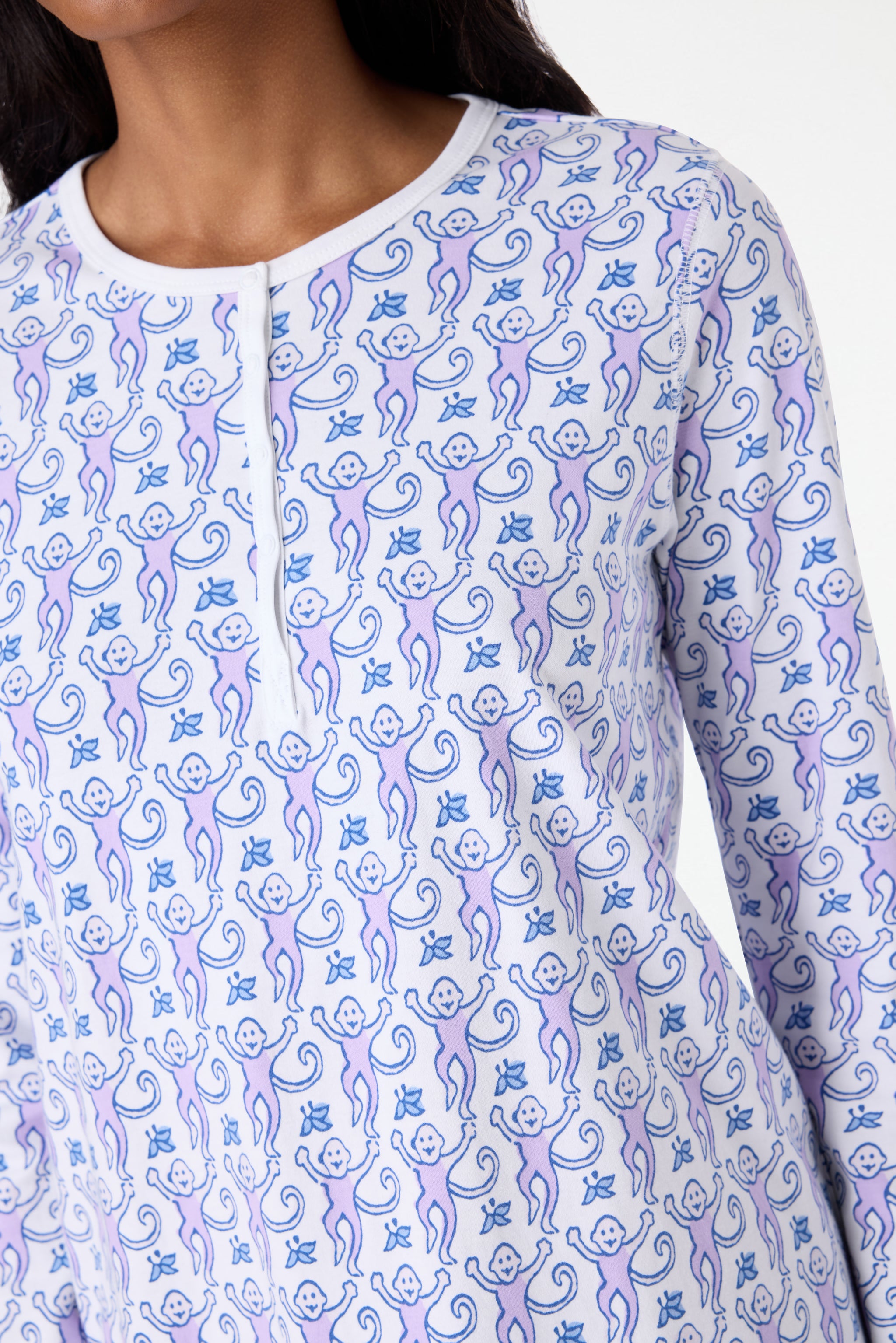 Soft Monkey Print Pajamas for Kids
