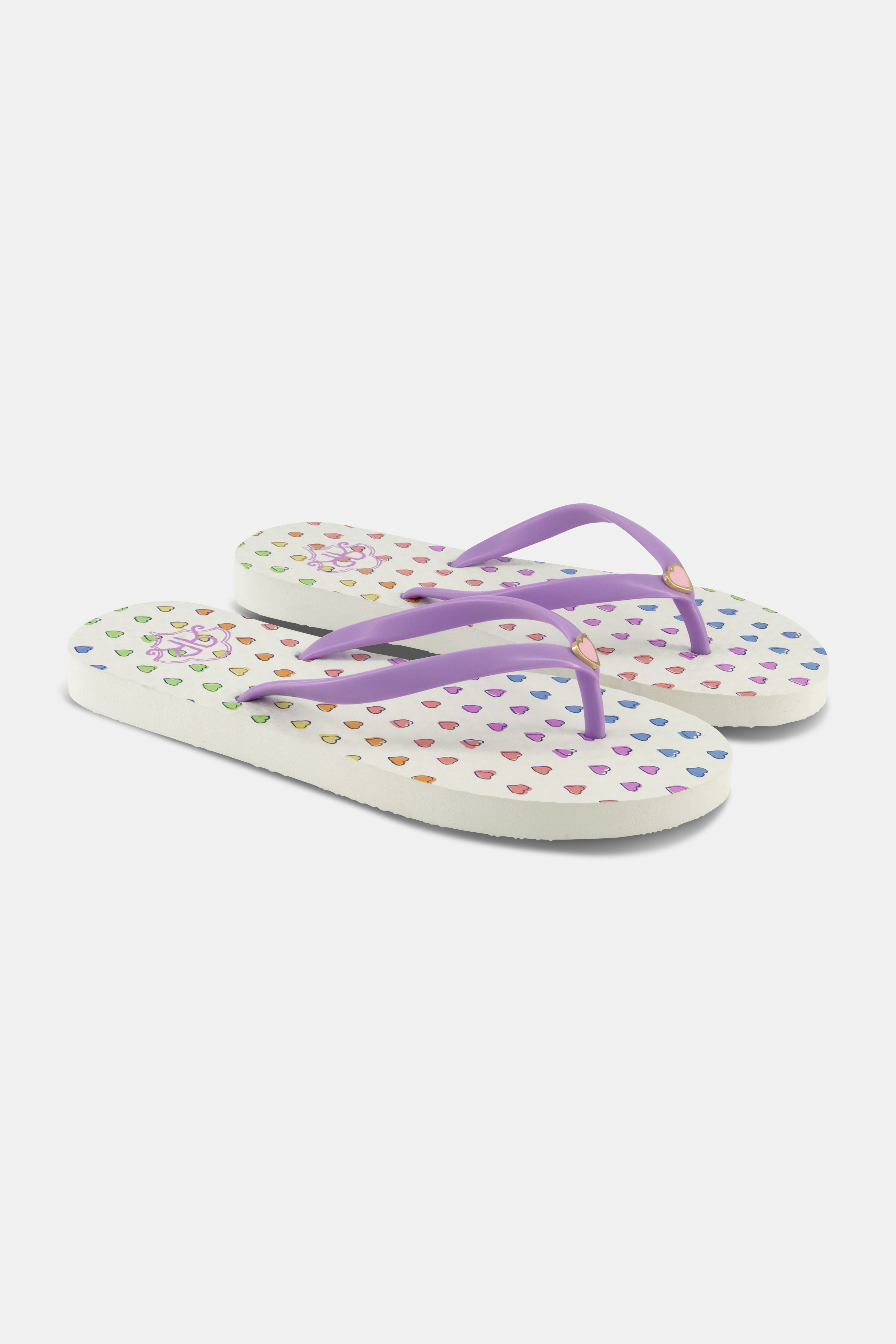 Stylish Disco Heart Flip Flops for Women