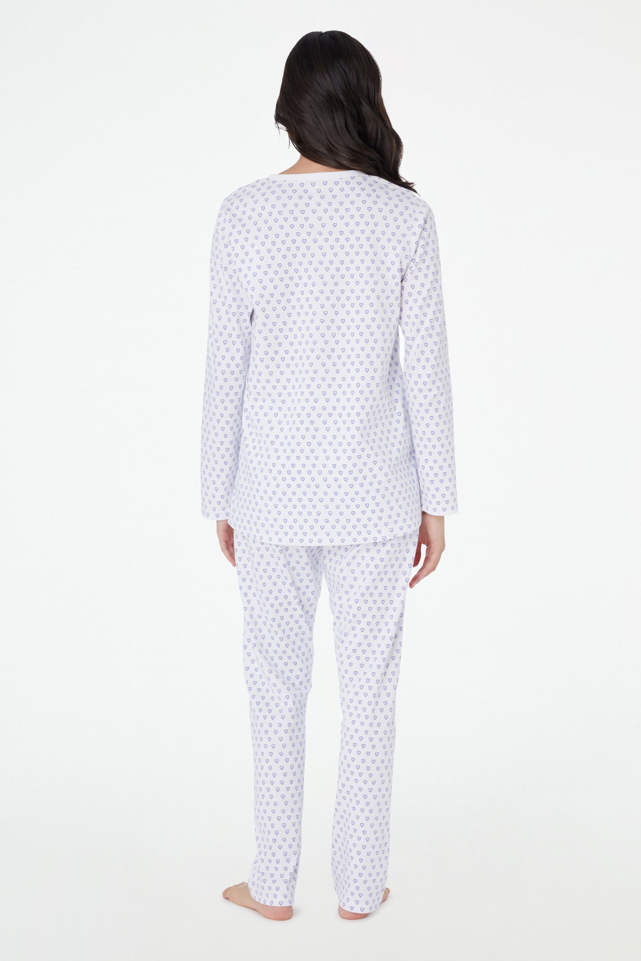 Hearts Print Pajama Set