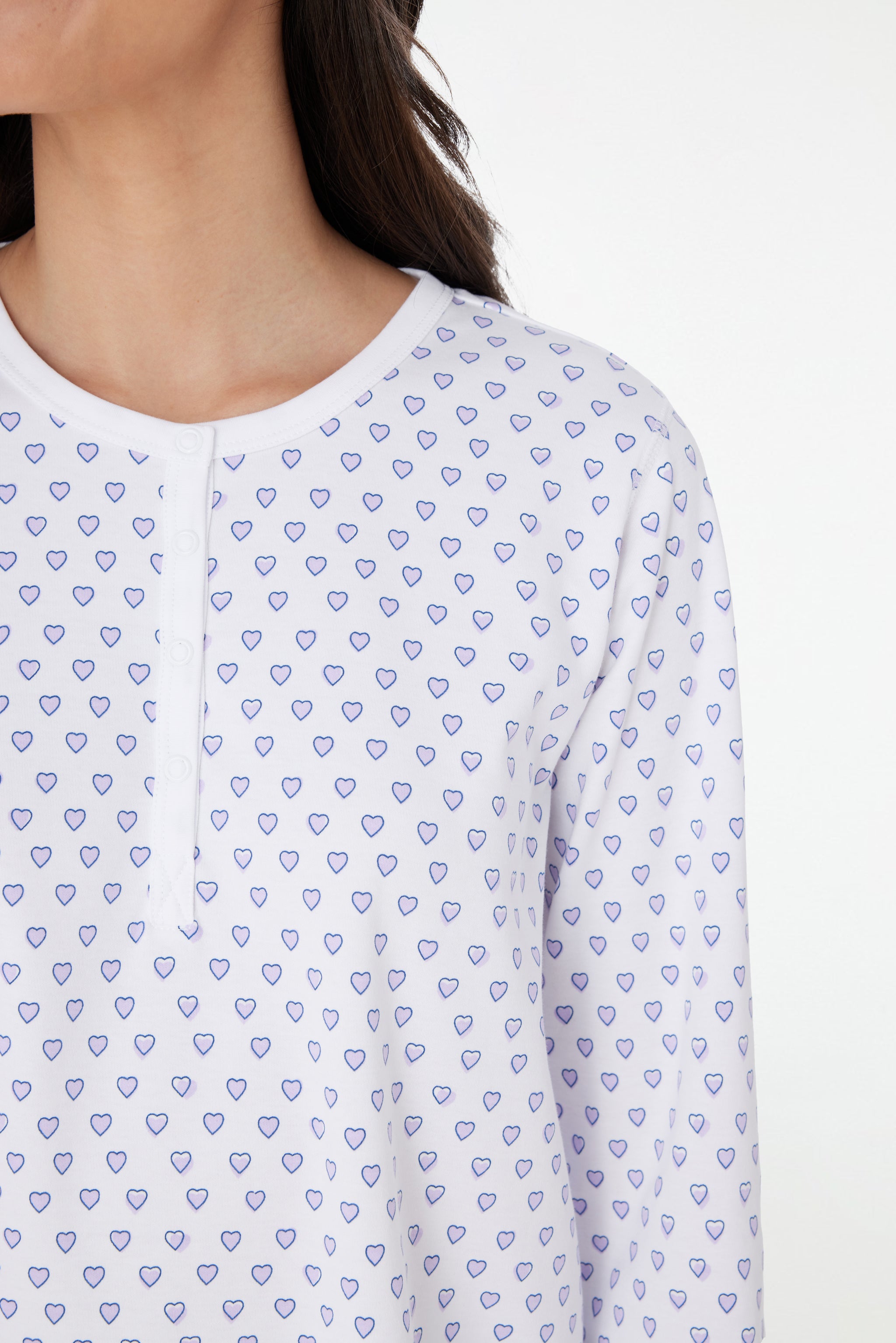 Hearts Print Pajama Set