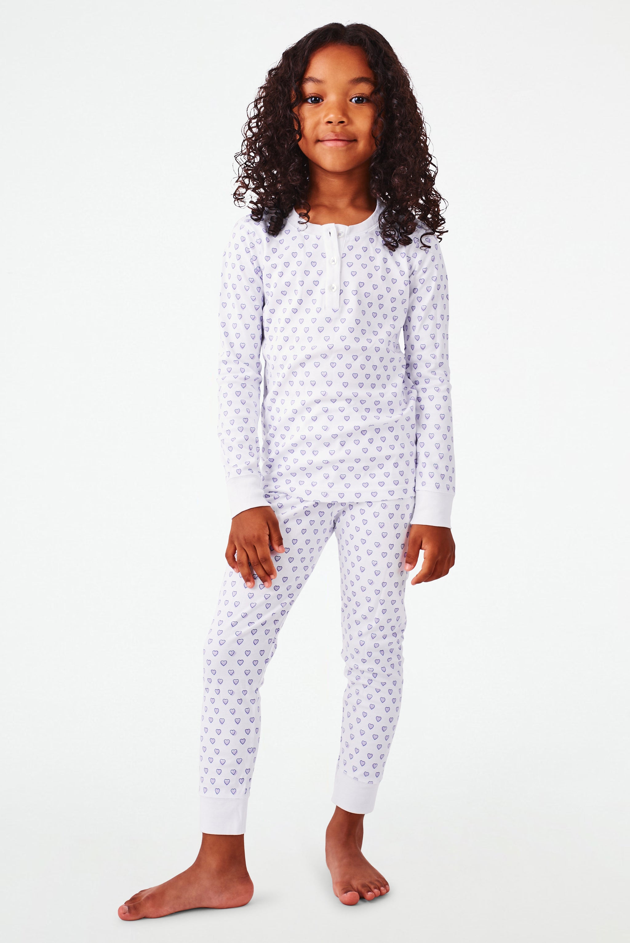 Heart-Print Kids Pajamas