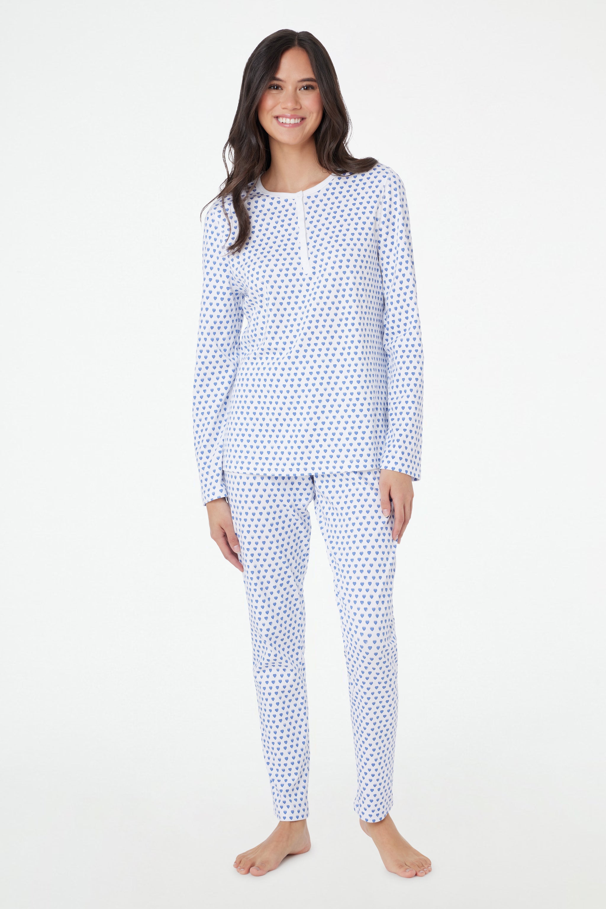 Hearts Print Pajama Set