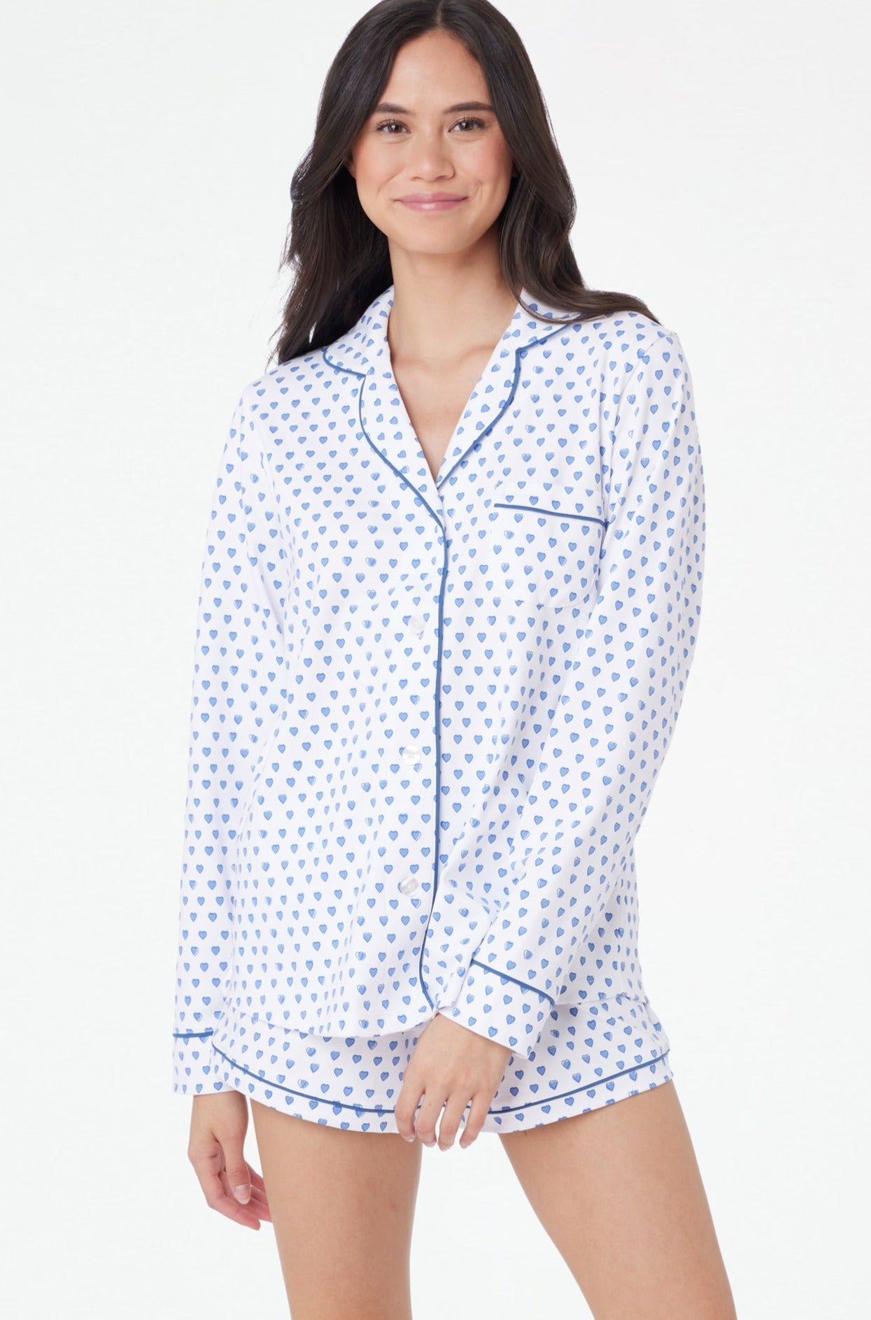 Paola Polo Pajama Set with Heart Design