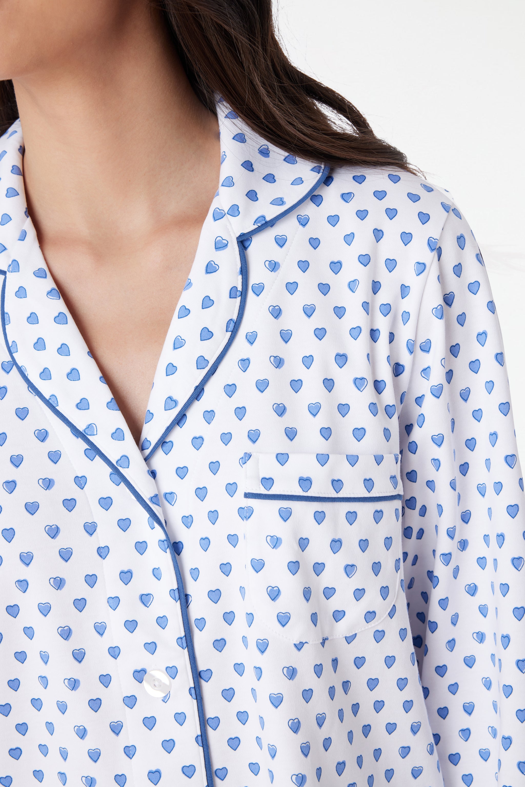 Paola Polo Pajama Set with Heart Design