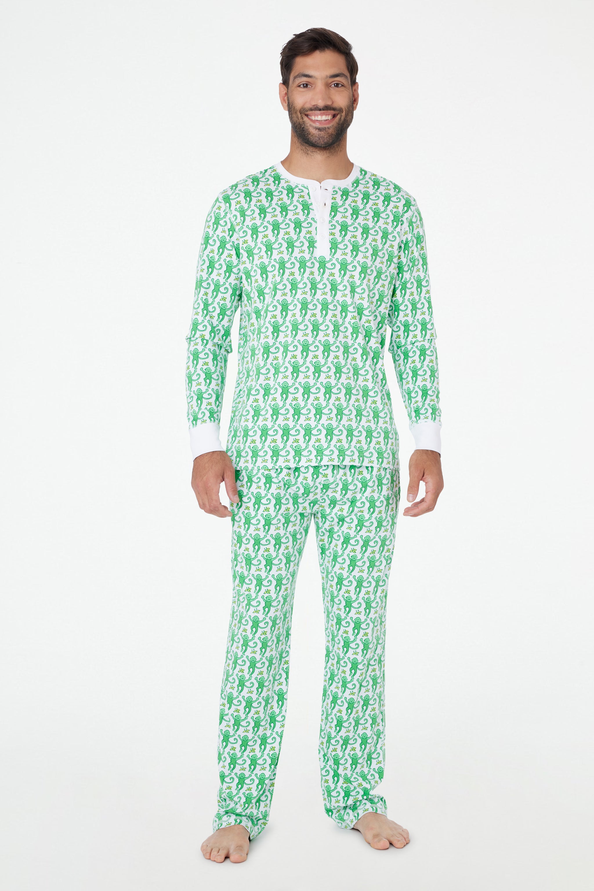 Men's Monkey Print Pajama Set