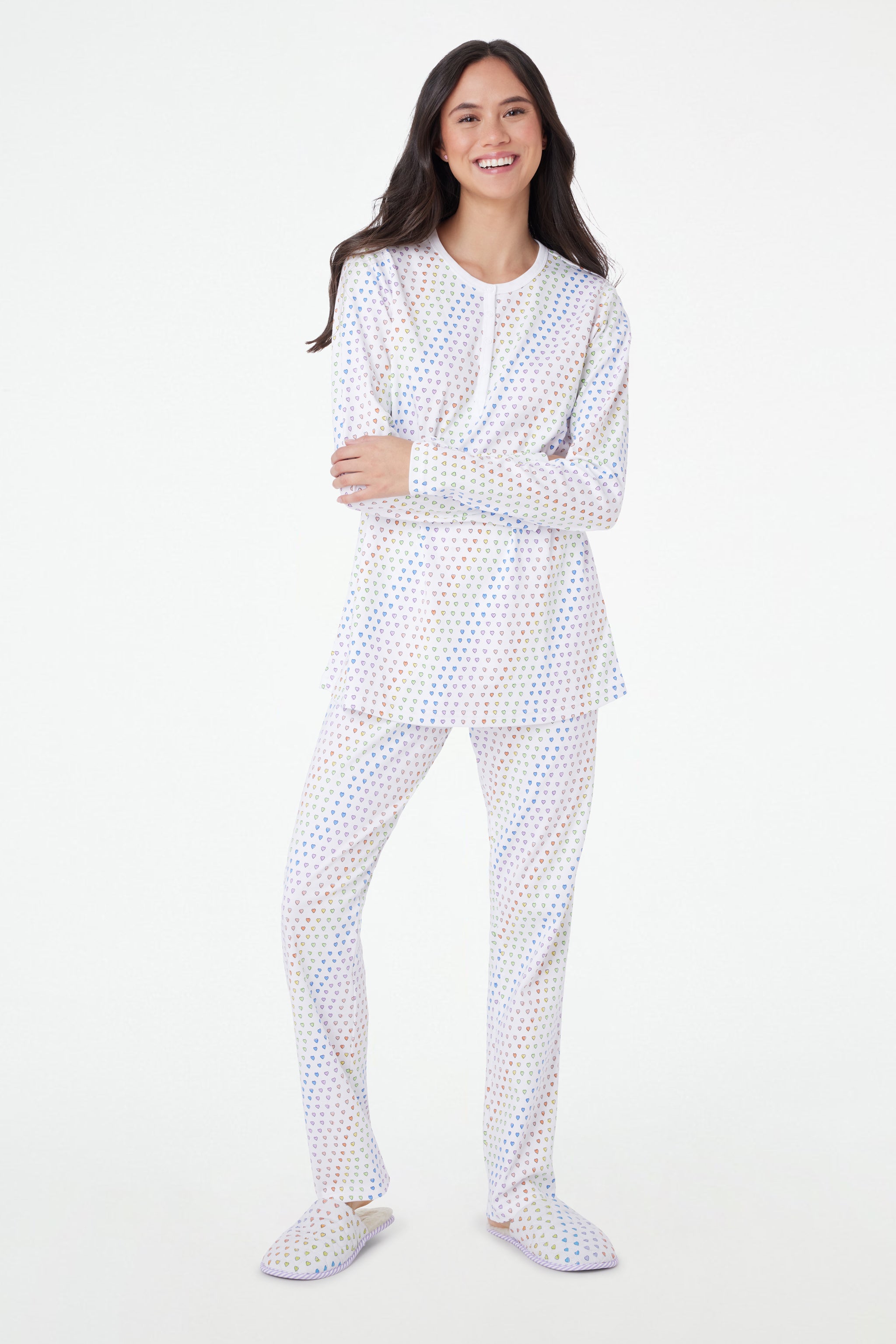 Disco Heart Print Sleepwear Pajamas