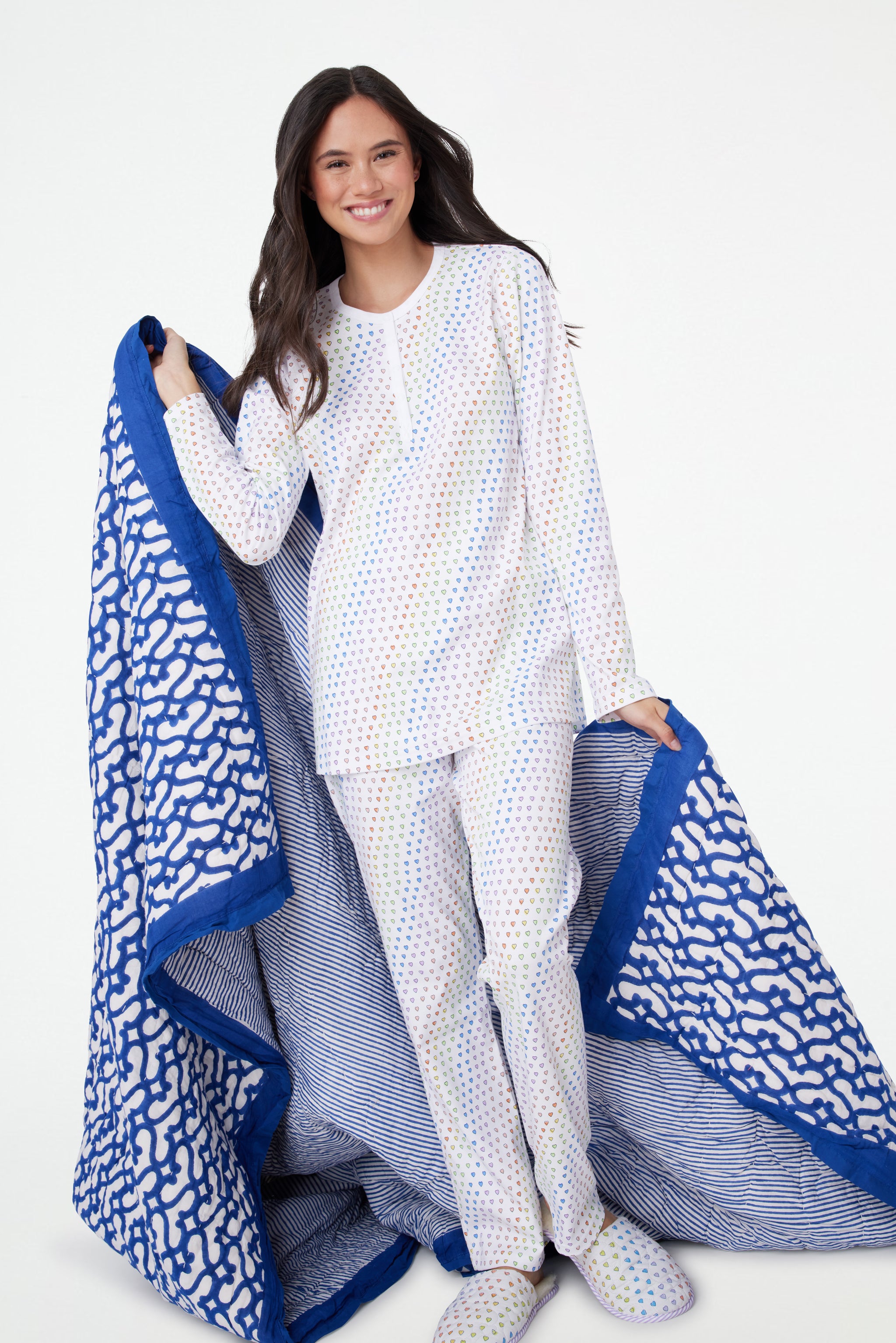 Disco Heart Print Sleepwear Pajamas