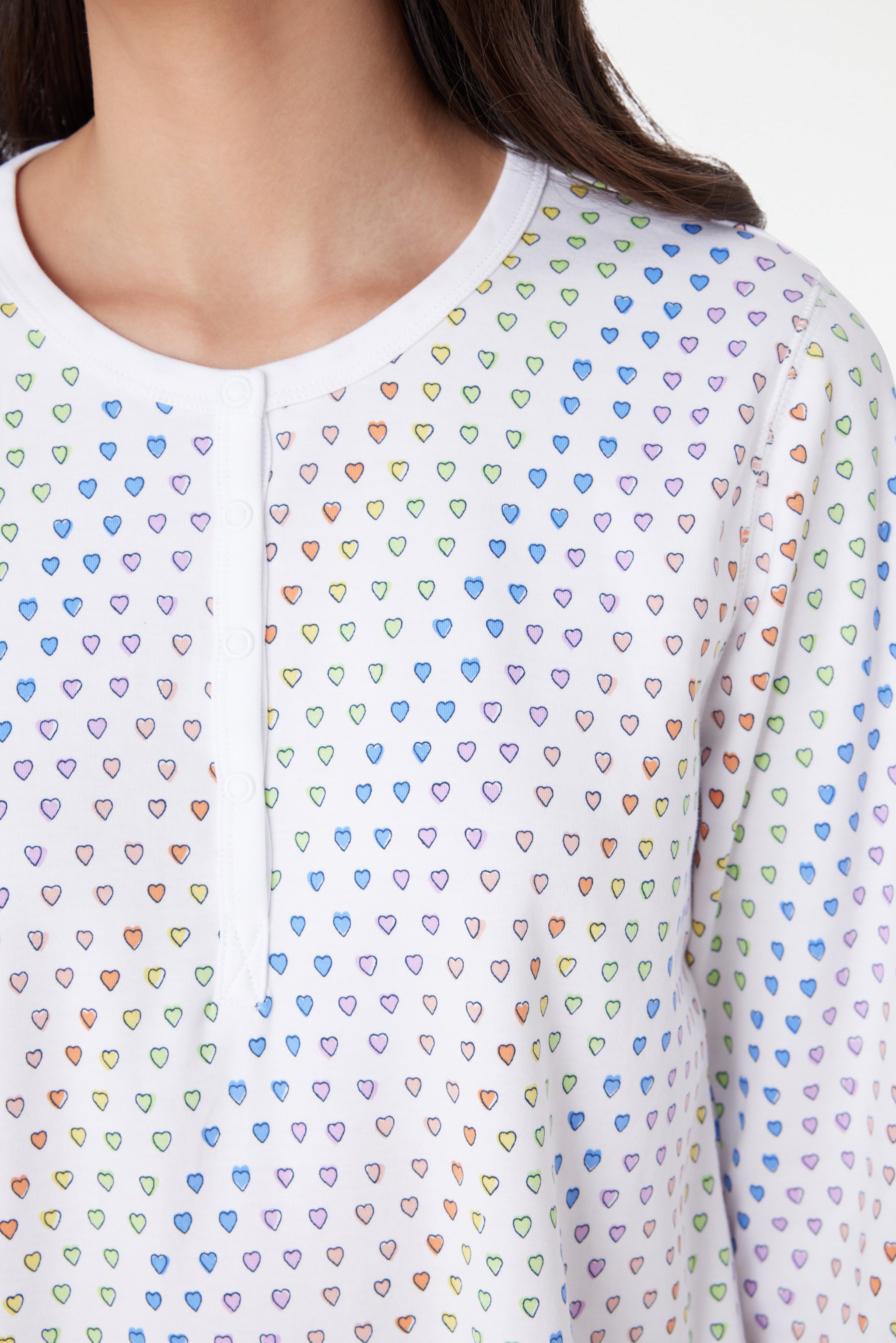 Disco Heart Print Sleepwear Pajamas