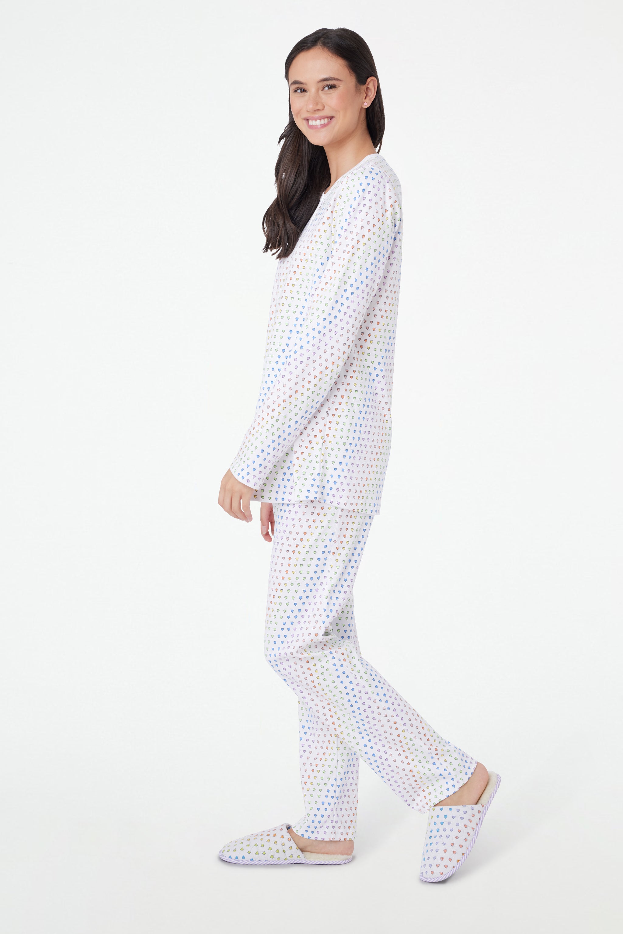 Disco Heart Print Sleepwear Pajamas