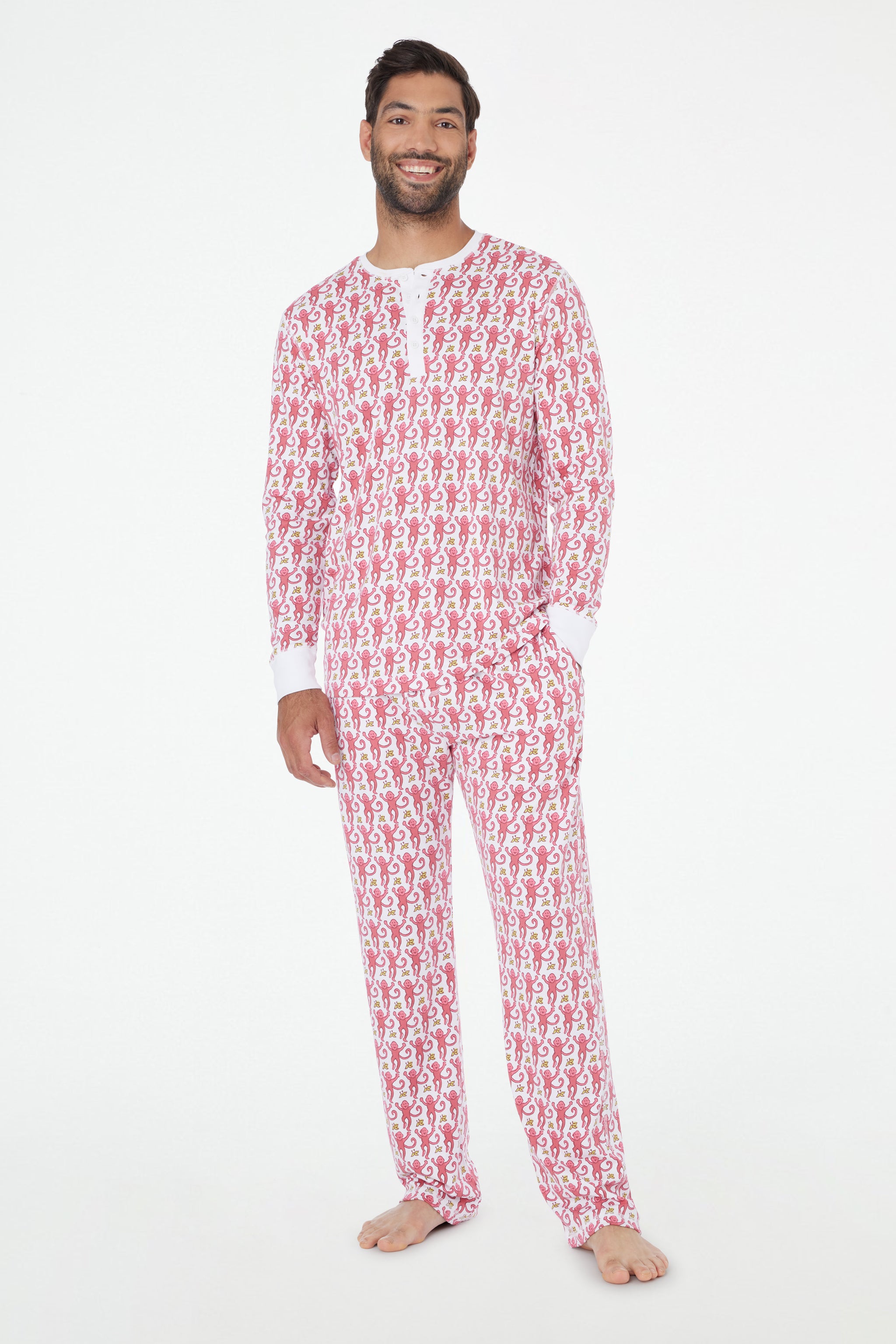 Men's Monkey Print Pajama Set