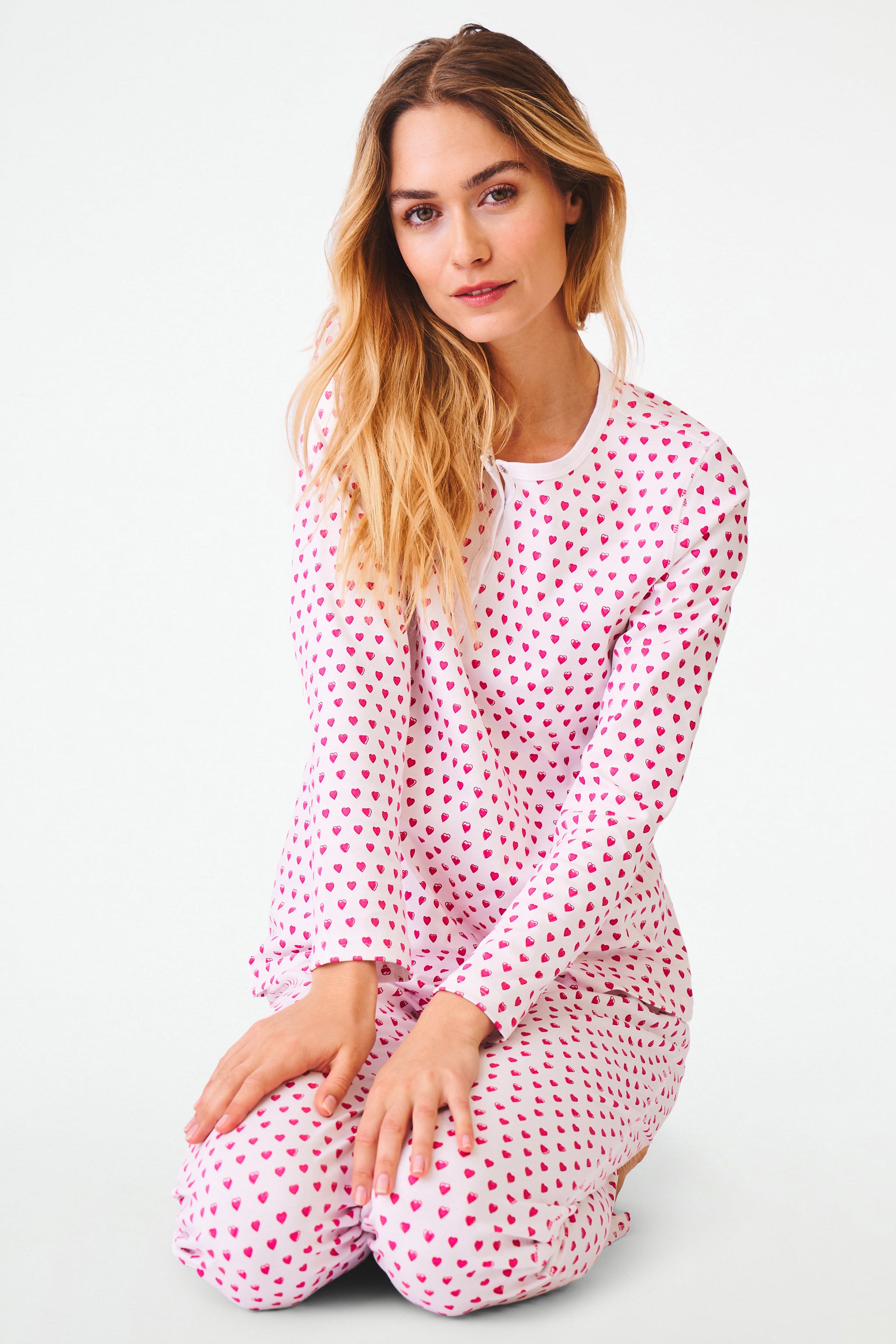 Hearts Print Pajama Set