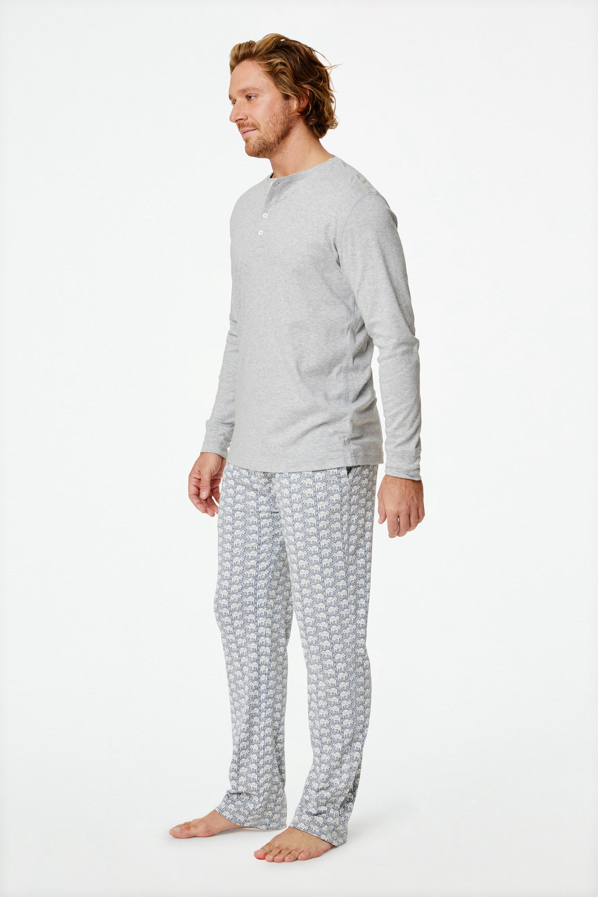 Hathi Spencer Men's Cotton Pajama Set