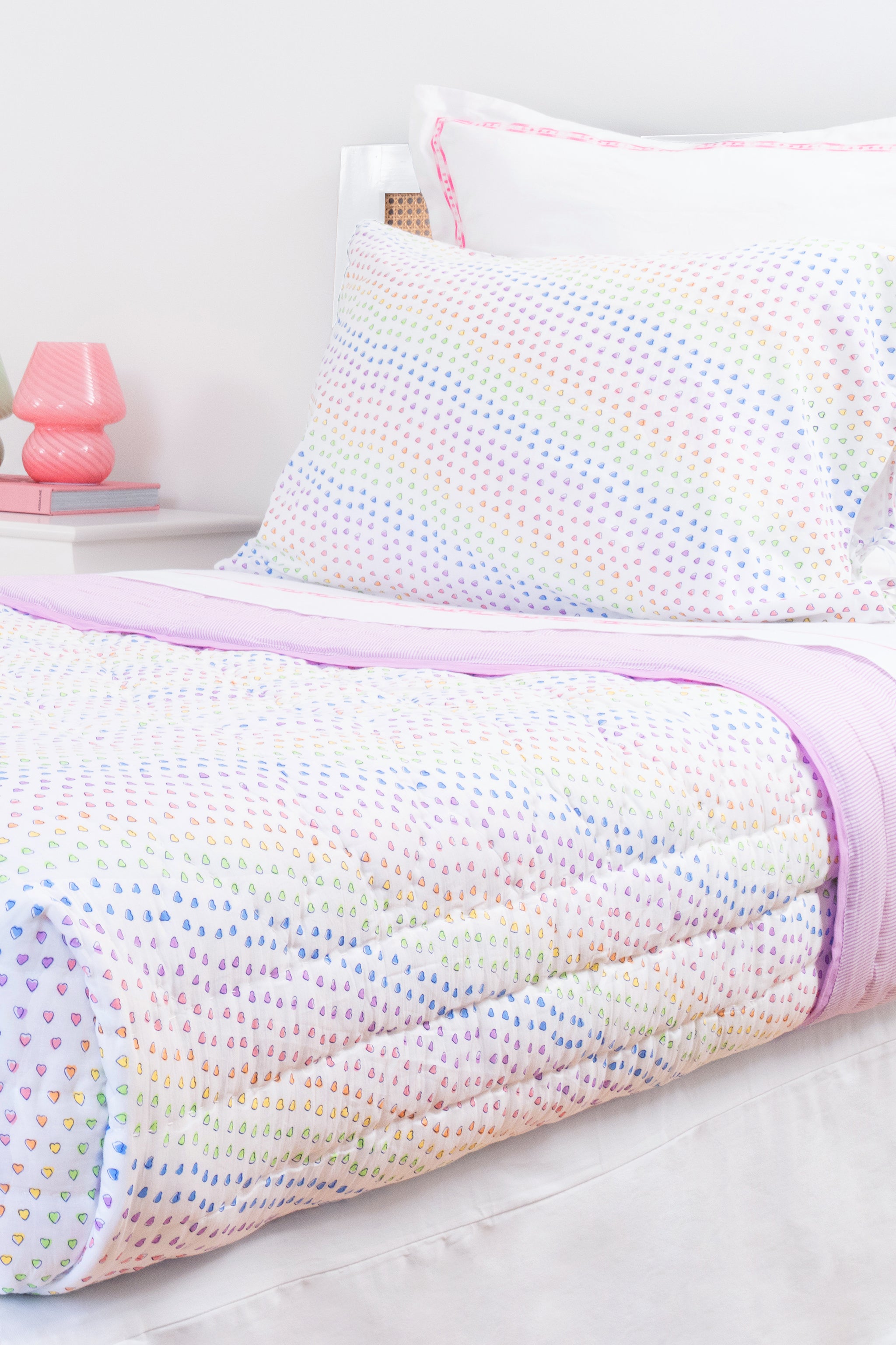 Retro Disco Heart Patchwork Quilt