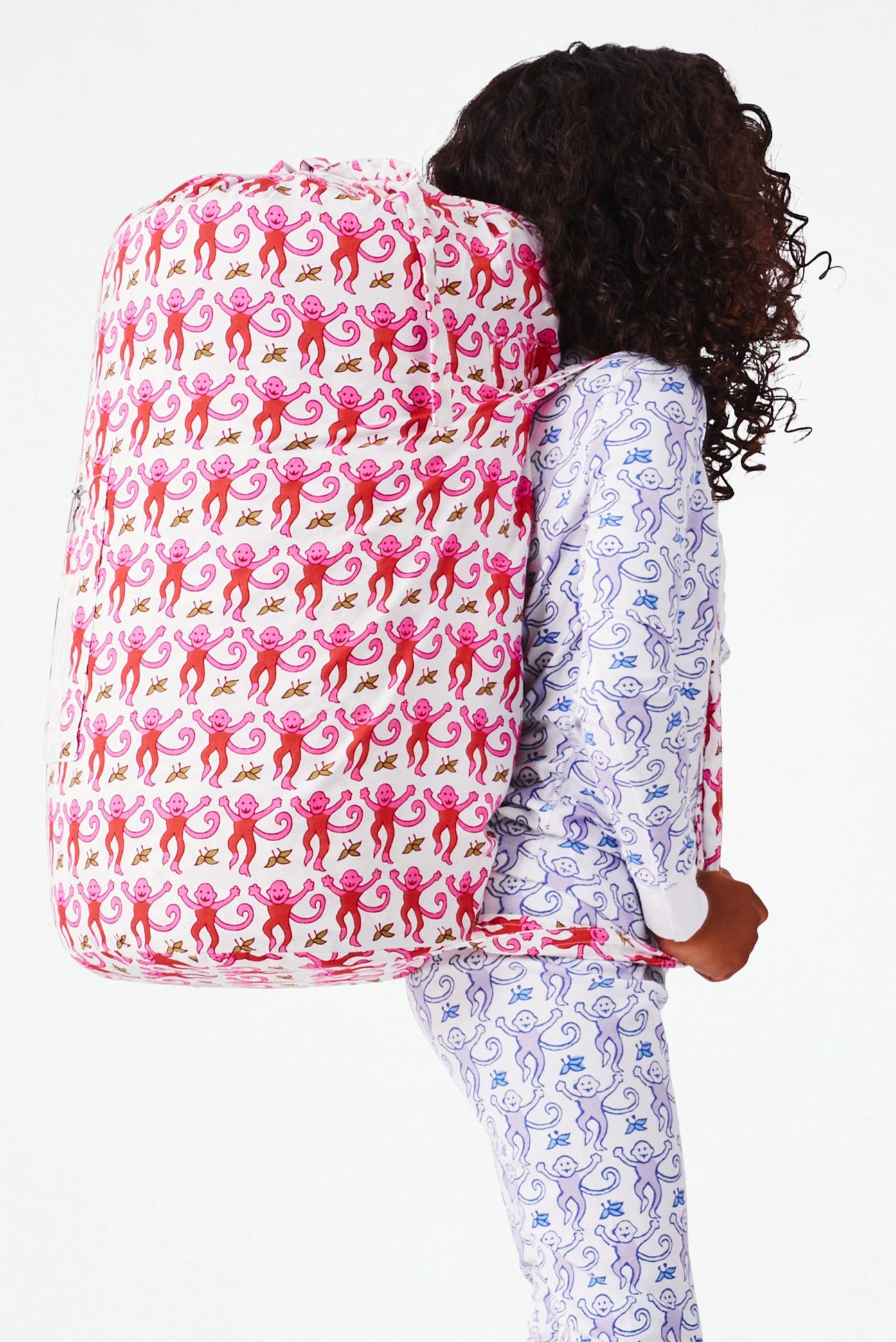 Kids' Monkey-Themed Sleepover Bag