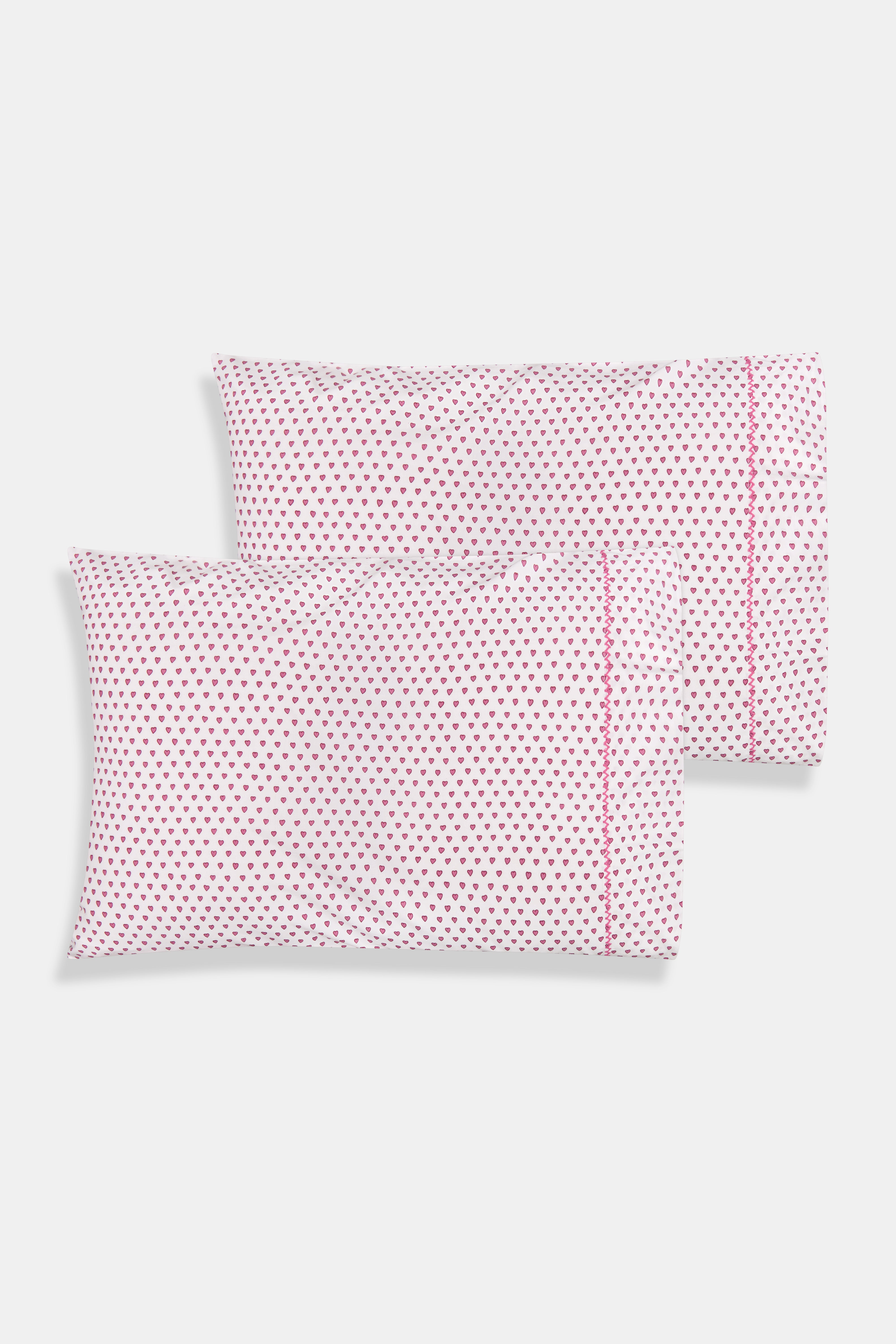 Hearts Pattern Pillowcase Set - Soft & Stylish