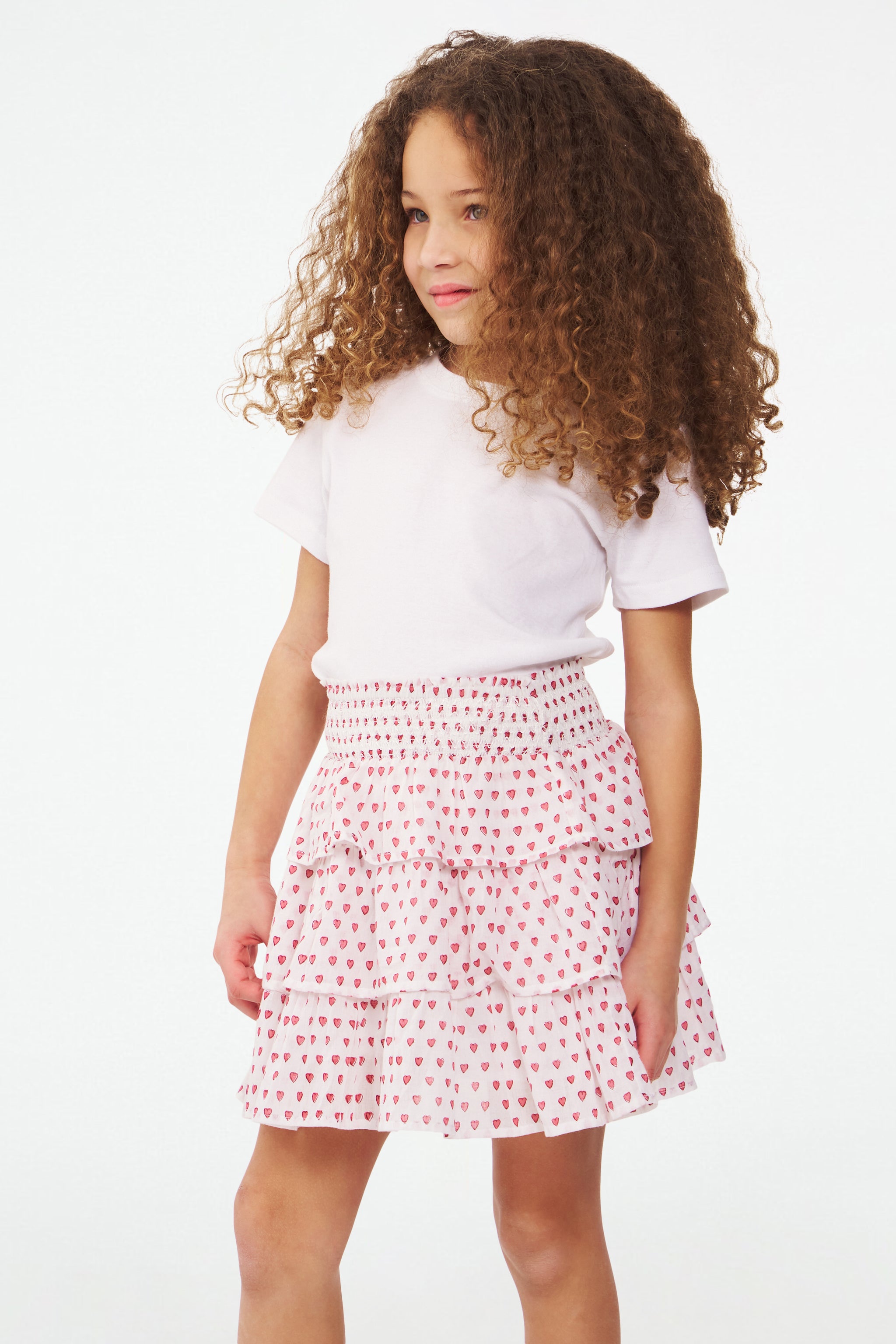 Sami Heart Print Skirt for Girls