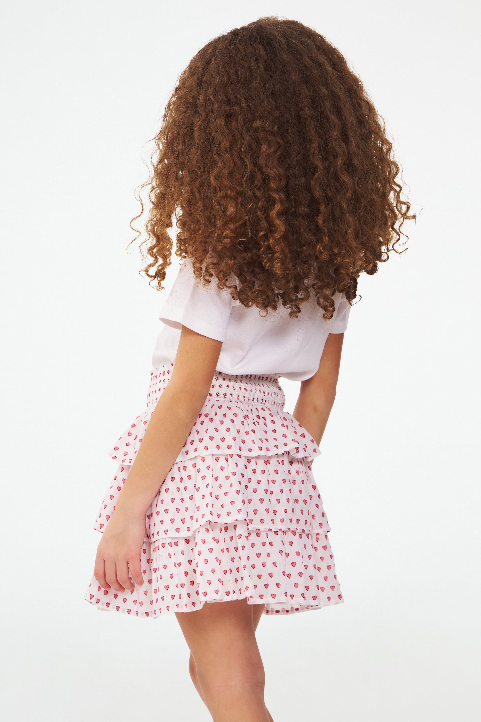 Sami Heart Print Skirt for Girls