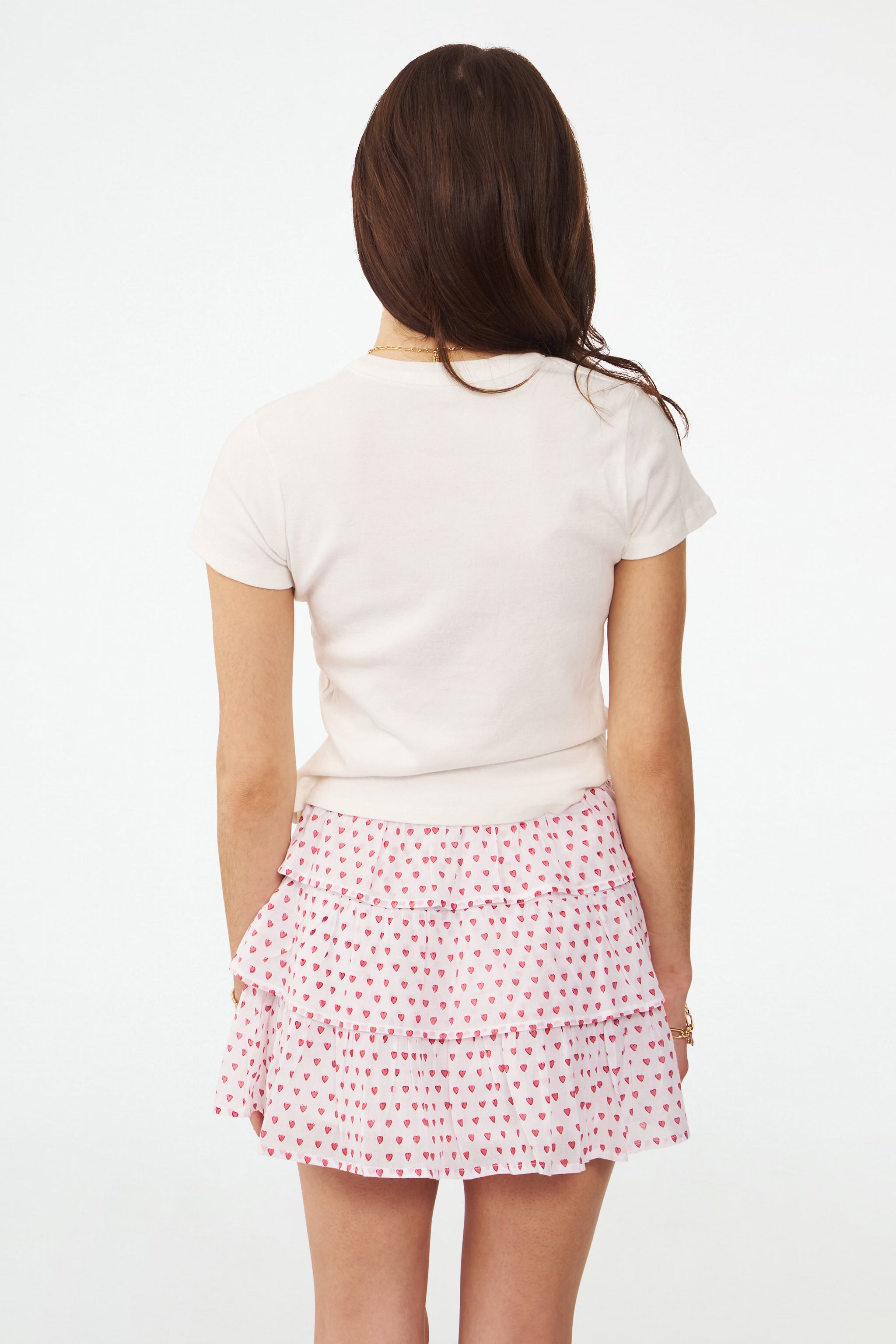 Sami Heart Print Skirt for Girls