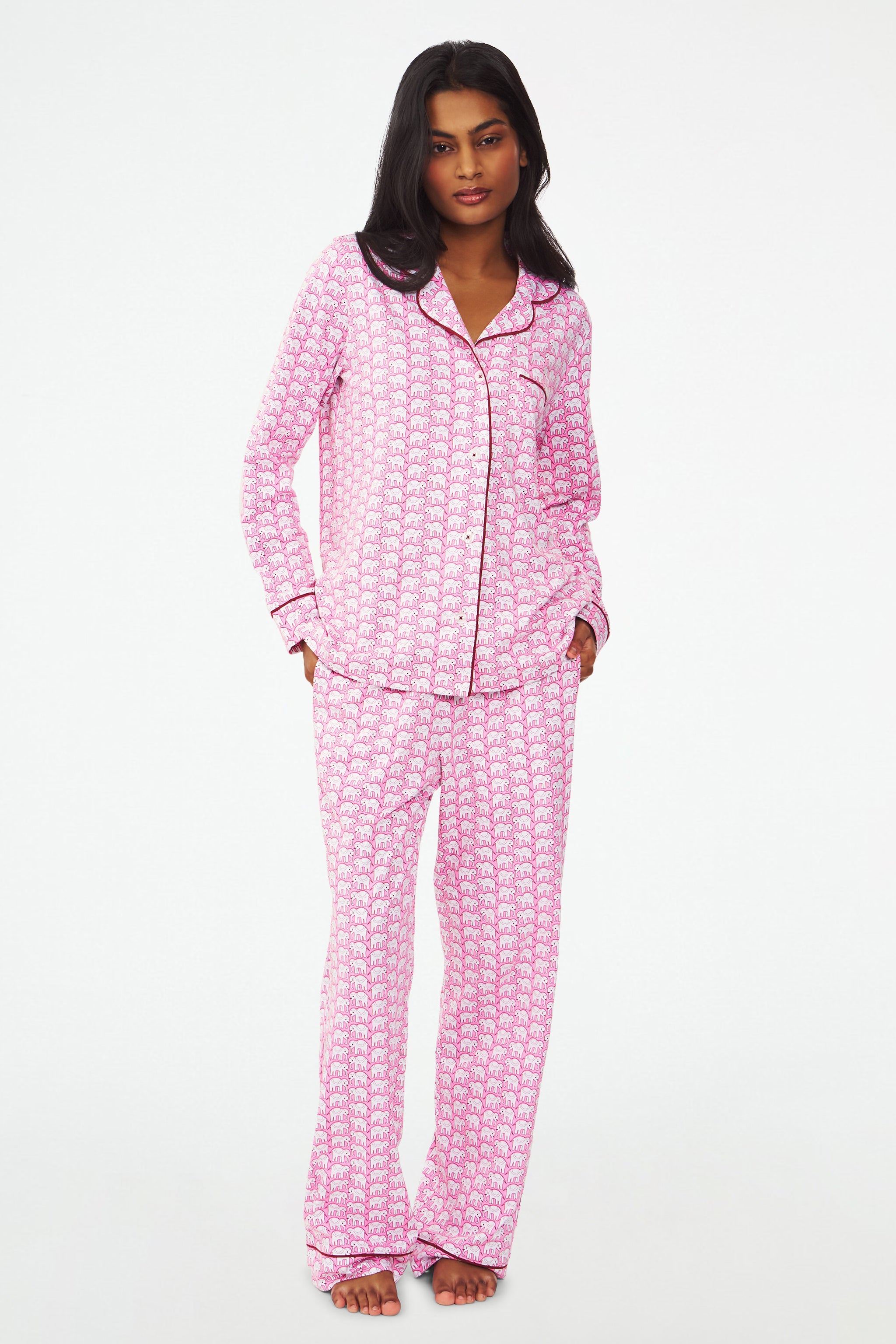 Men's Long Sleeve Polo Pajama Set