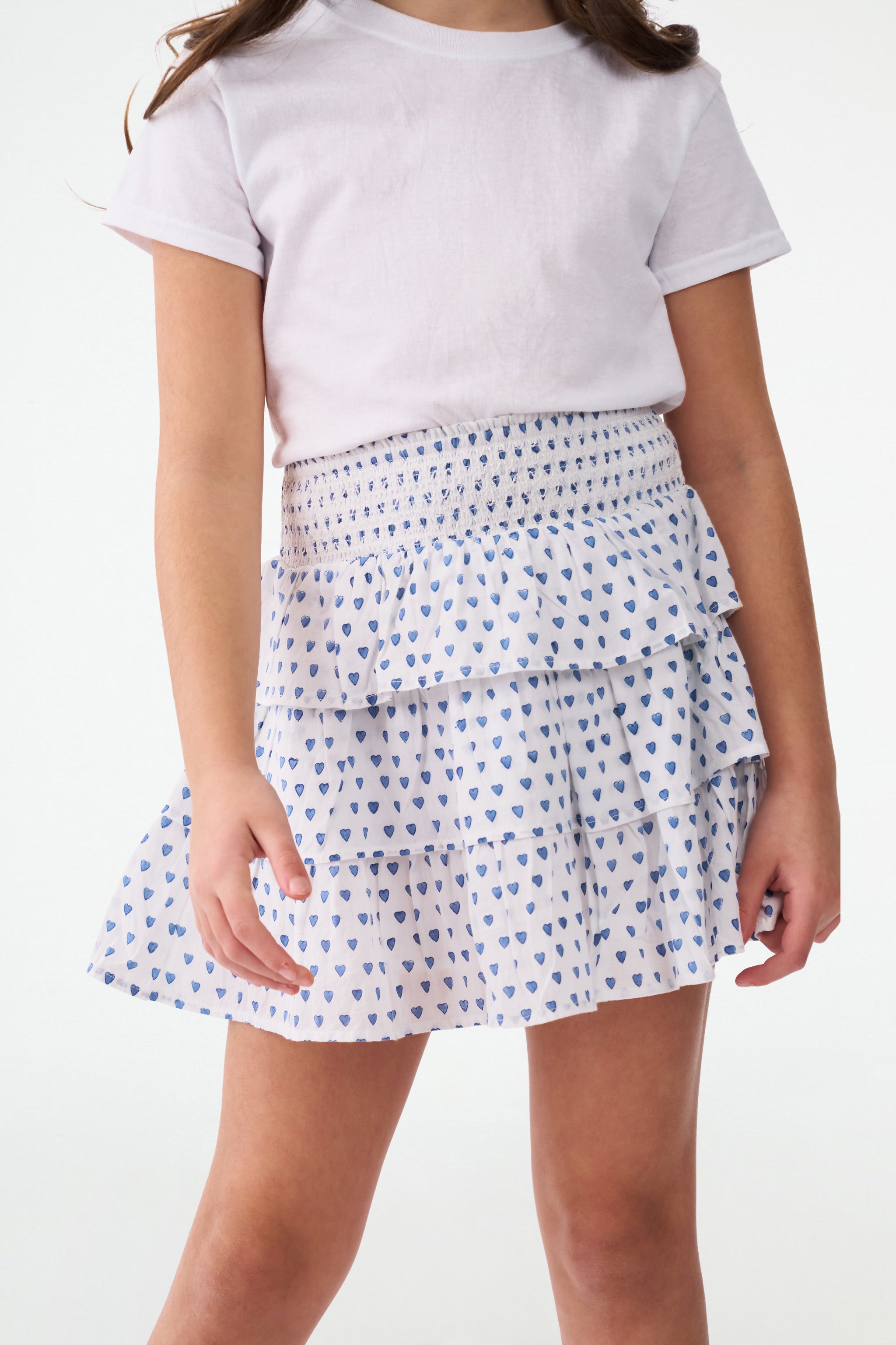 Sami Heart Print Skirt for Girls