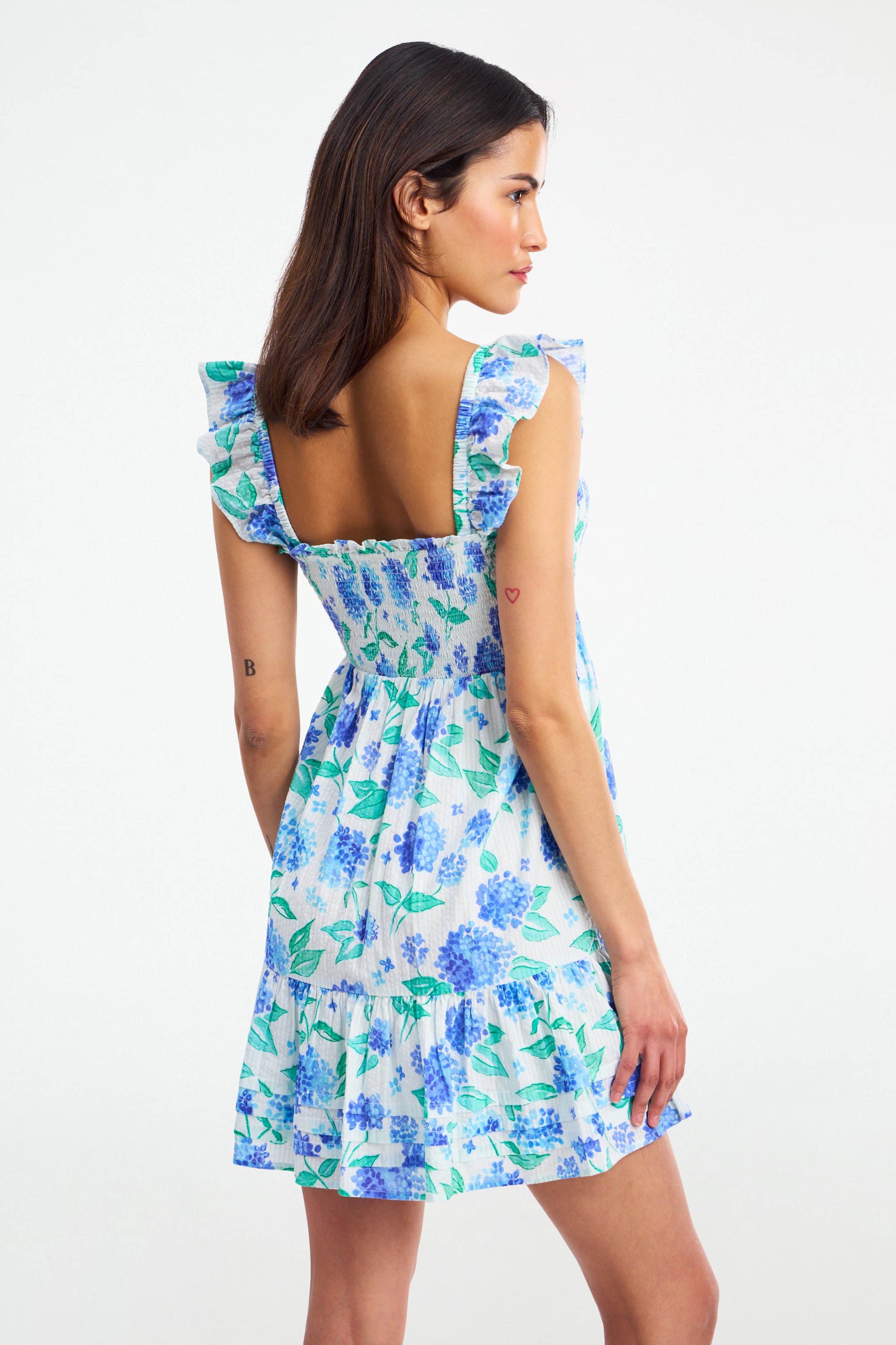 Drew Floral Dress – Hydrangea Print
