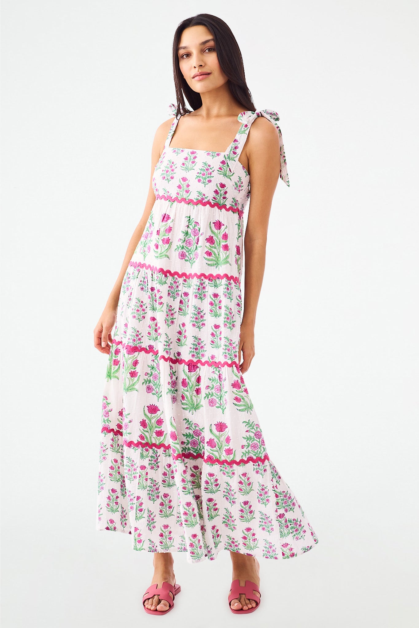 Elegant Wild Rose Floral Dress