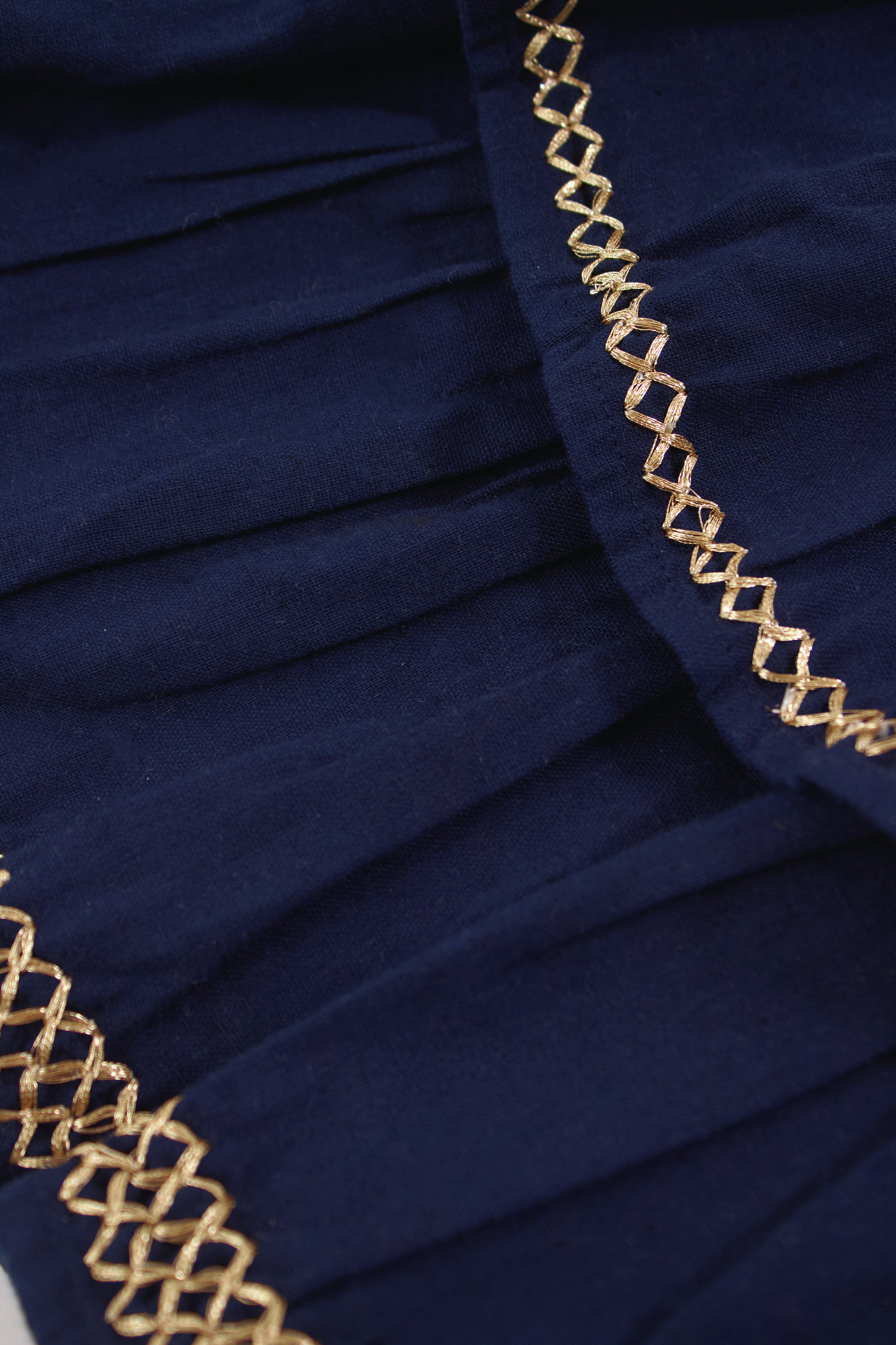 Stylish Metallic Cross Stitch Aveline Dress