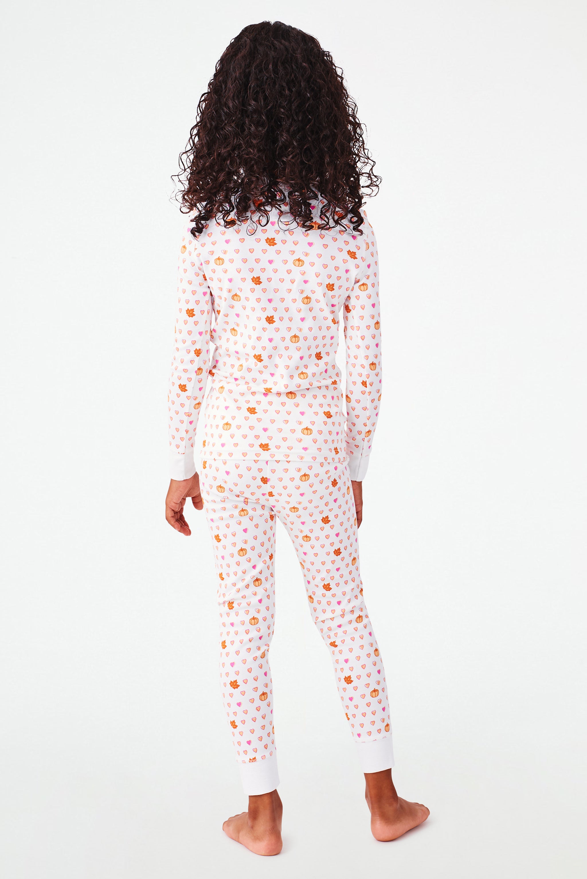 Cozy Kids' Heart Print Pajamas for Fall