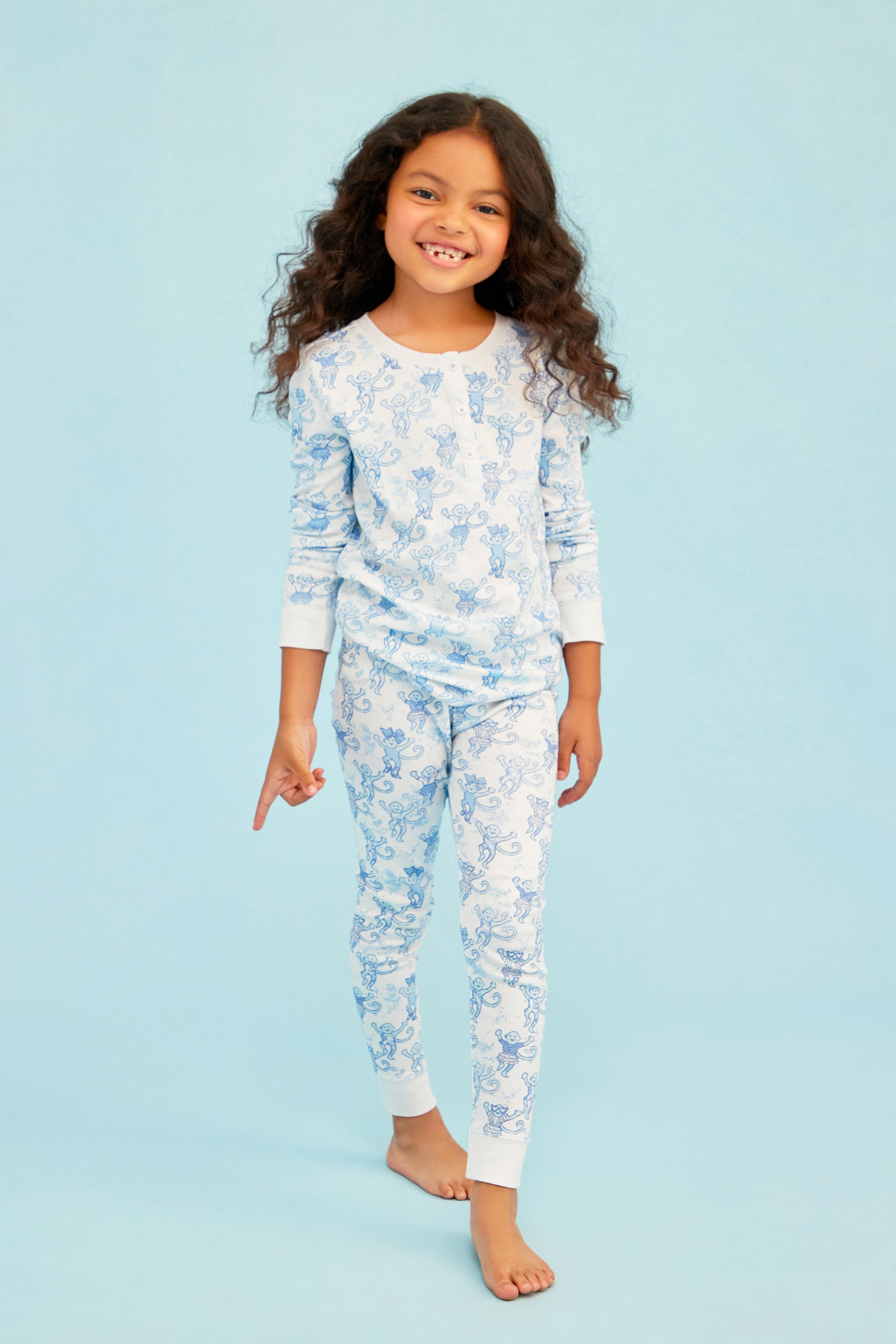 Monkey Print Kids Pajamas - Soft & Playful