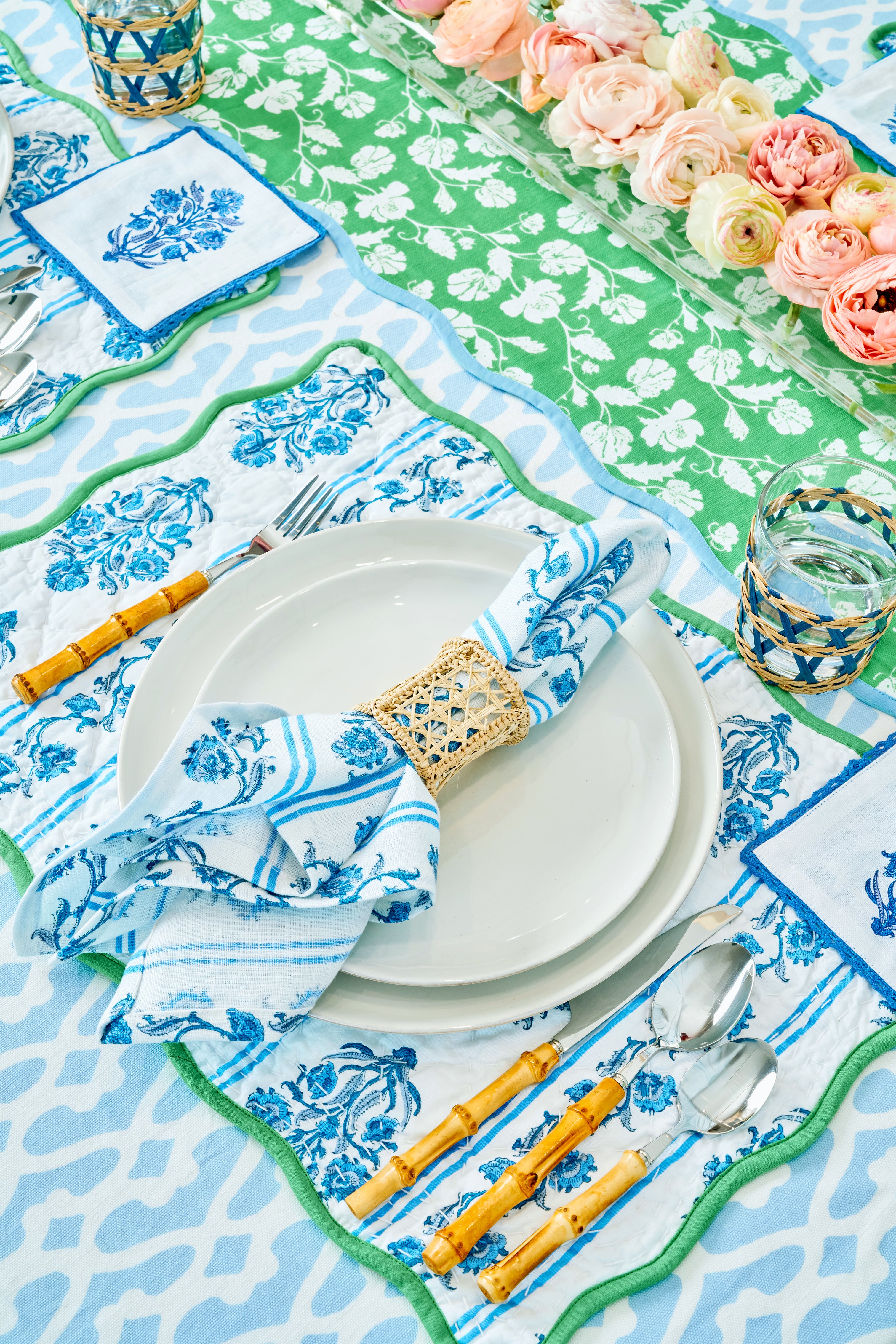 Lily Stripe Cotton Napkins - 4-Pack