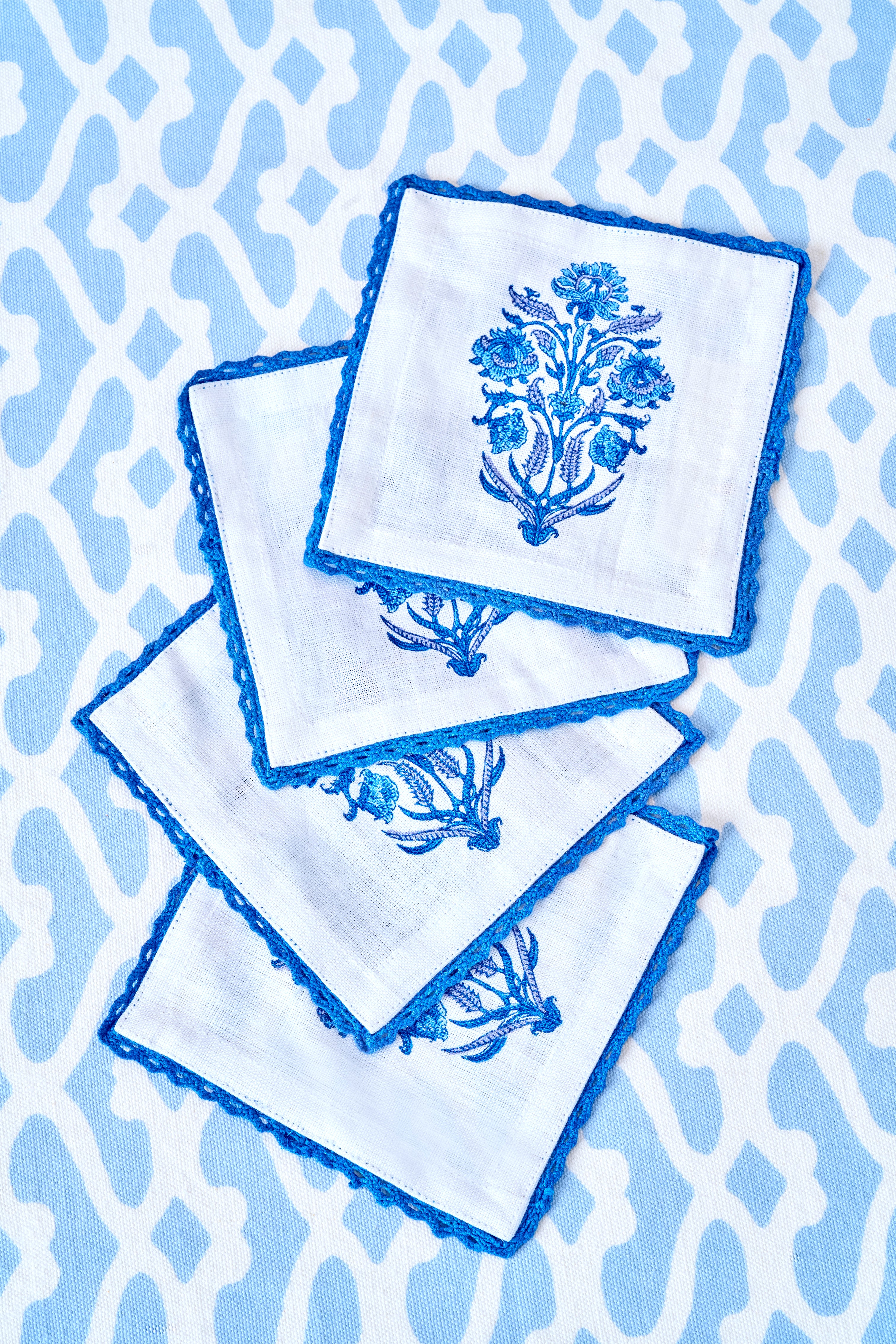 Lily Block Cocktail Napkins - Elegant Party Set