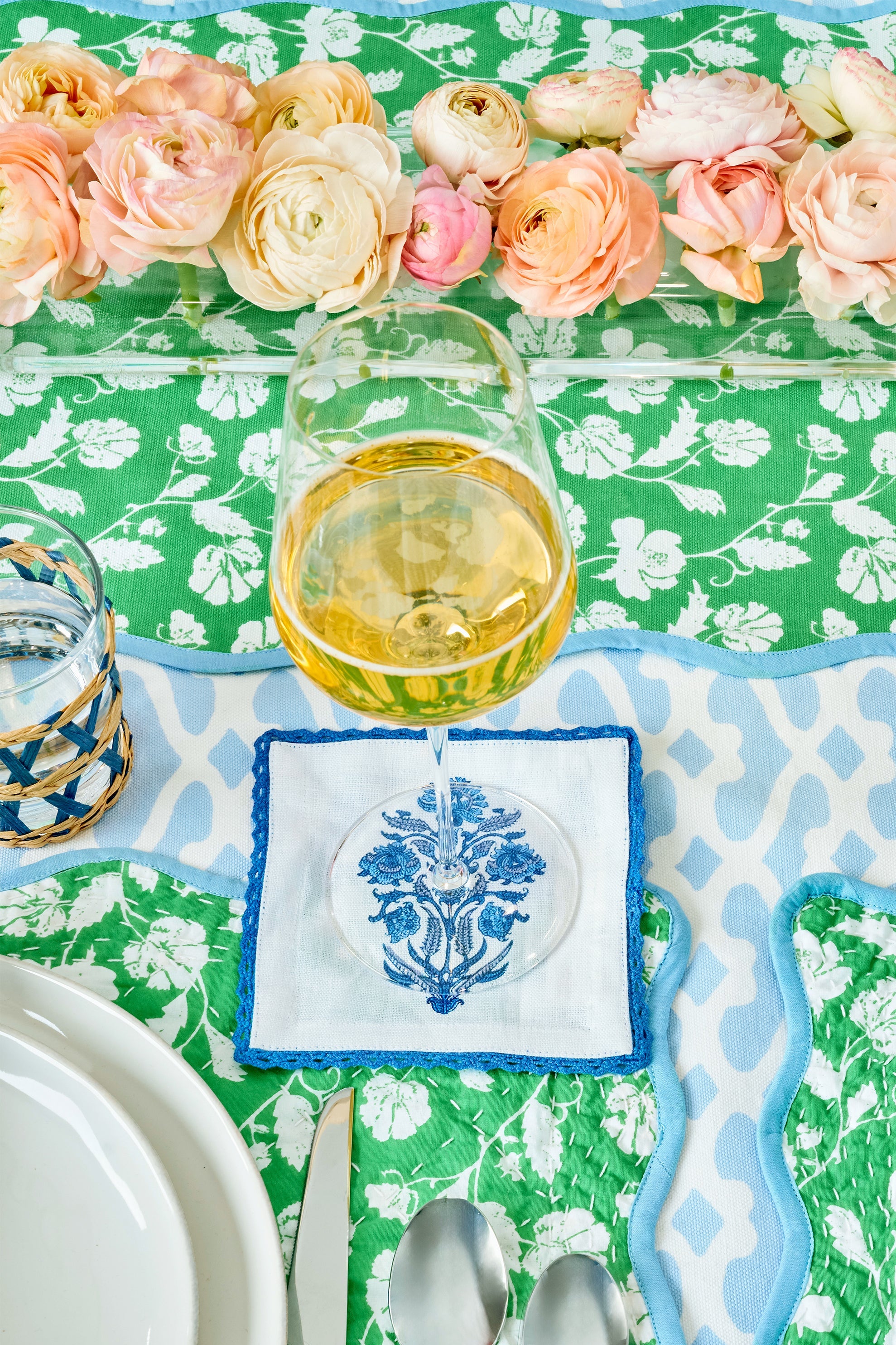 Lily Block Cocktail Napkins - Elegant Party Set