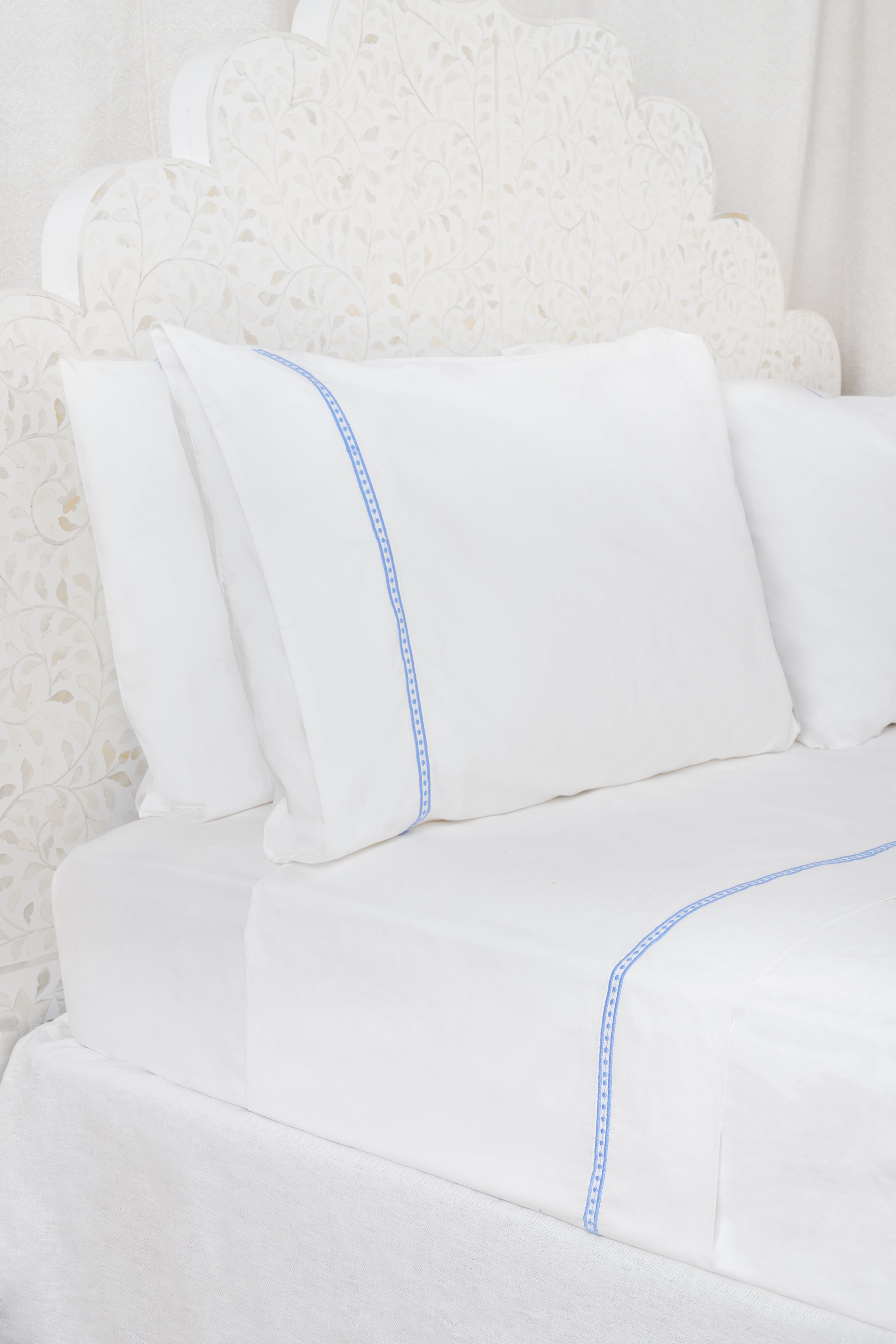 Francis Embroidered Cotton Sheet Set - Elegant Bedding