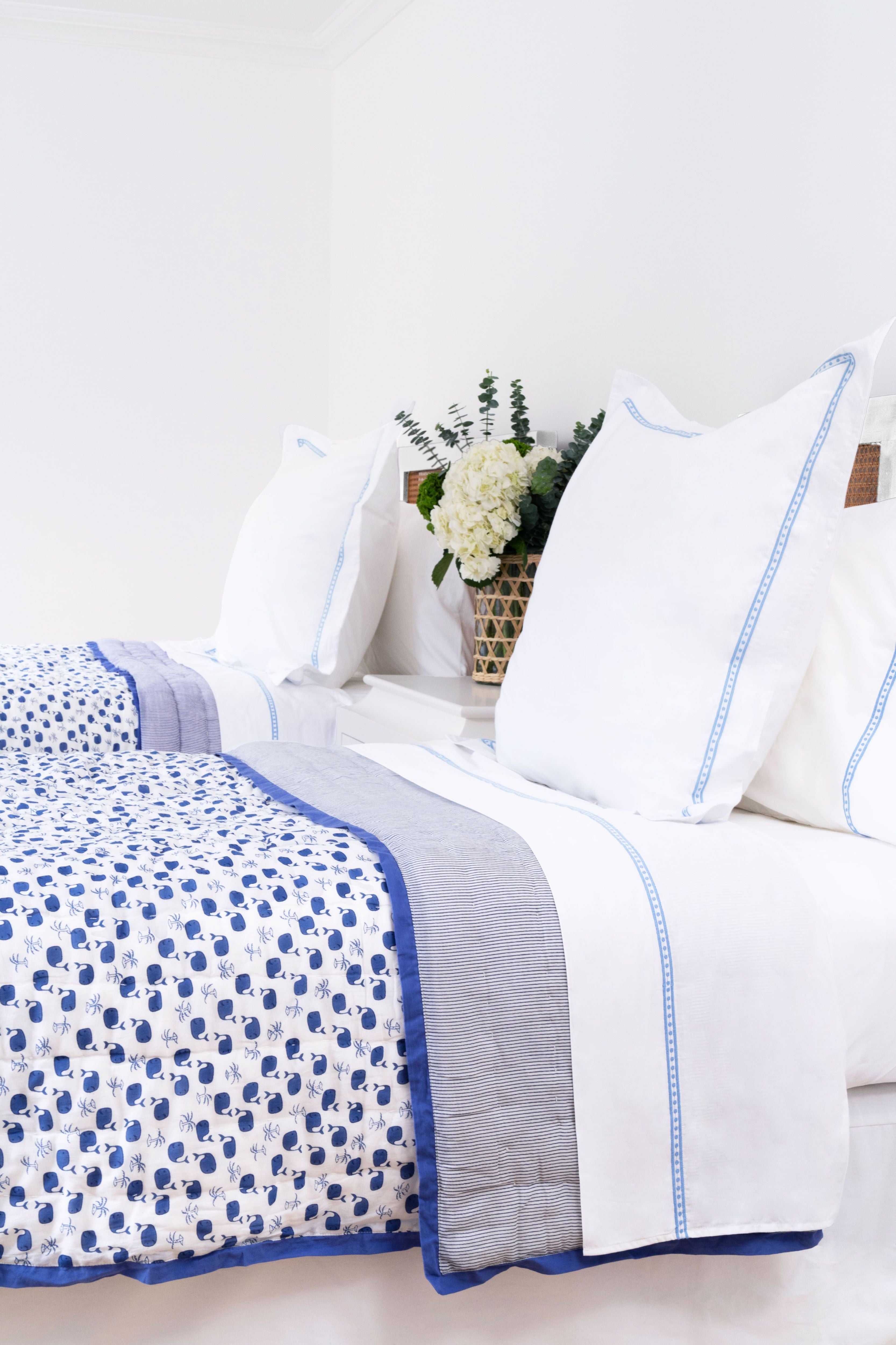 Francis Embroidered Cotton Sheet Set - Elegant Bedding