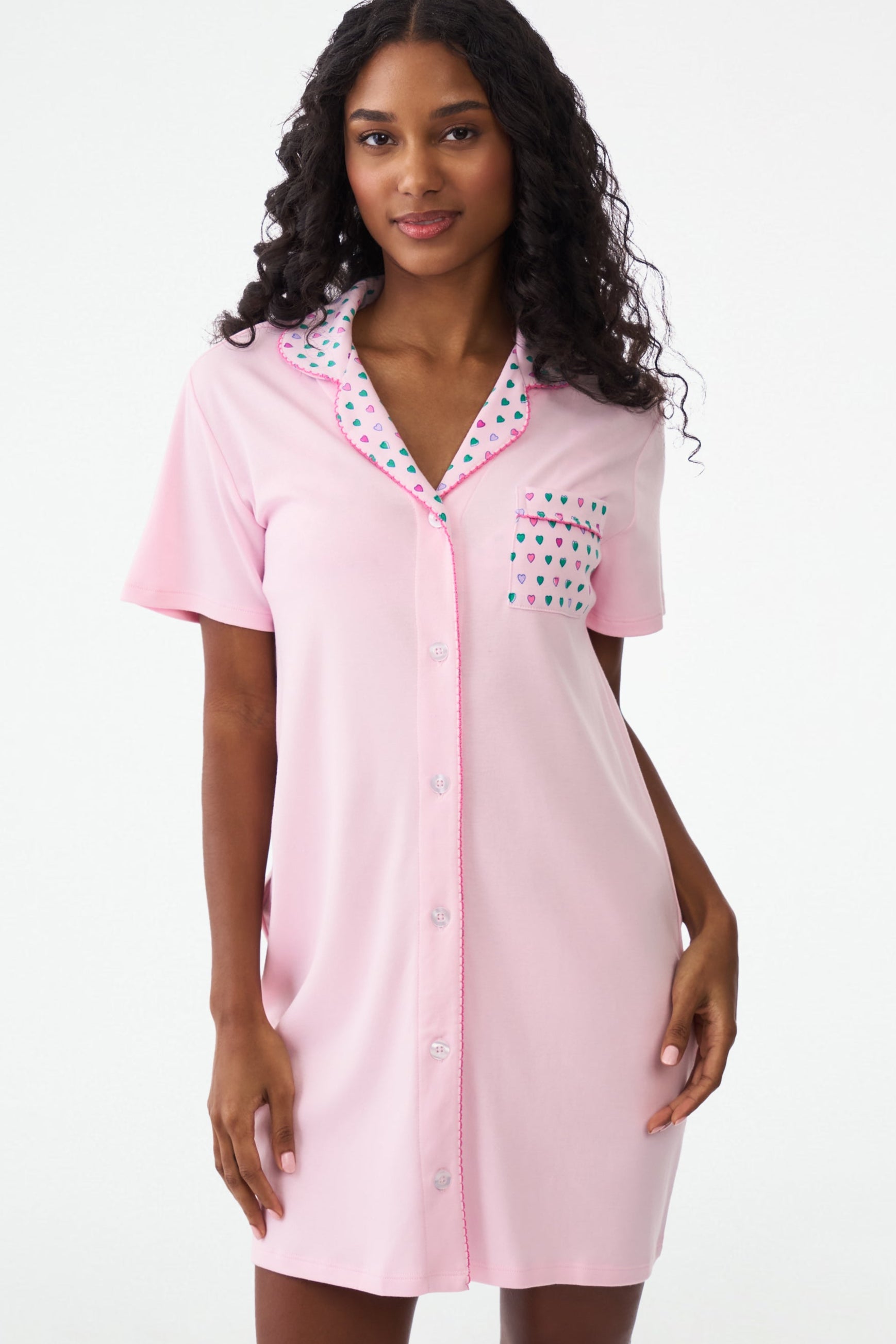 Cleo Pop Hearts Sleep Shirt for Women