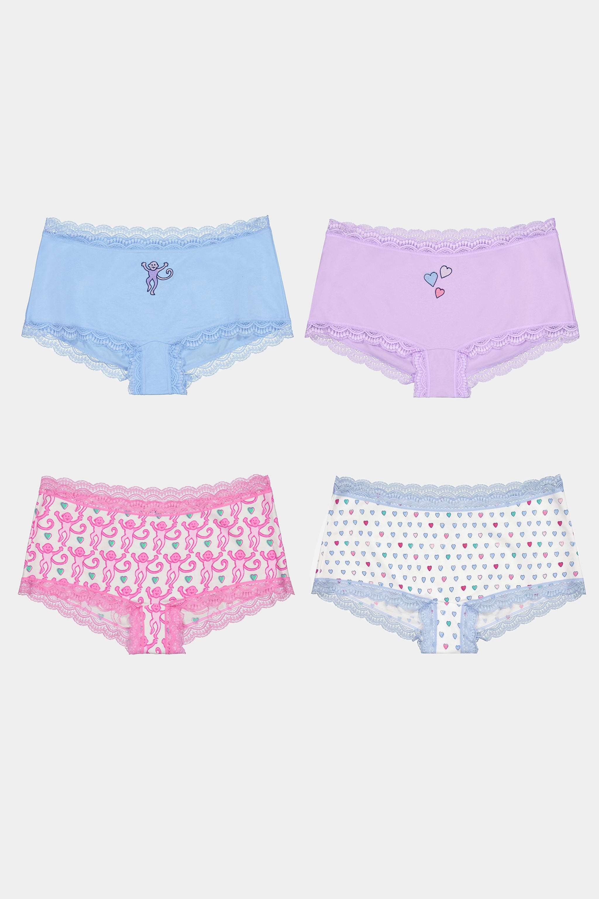 4-Pack Boyshort Underwear for Women