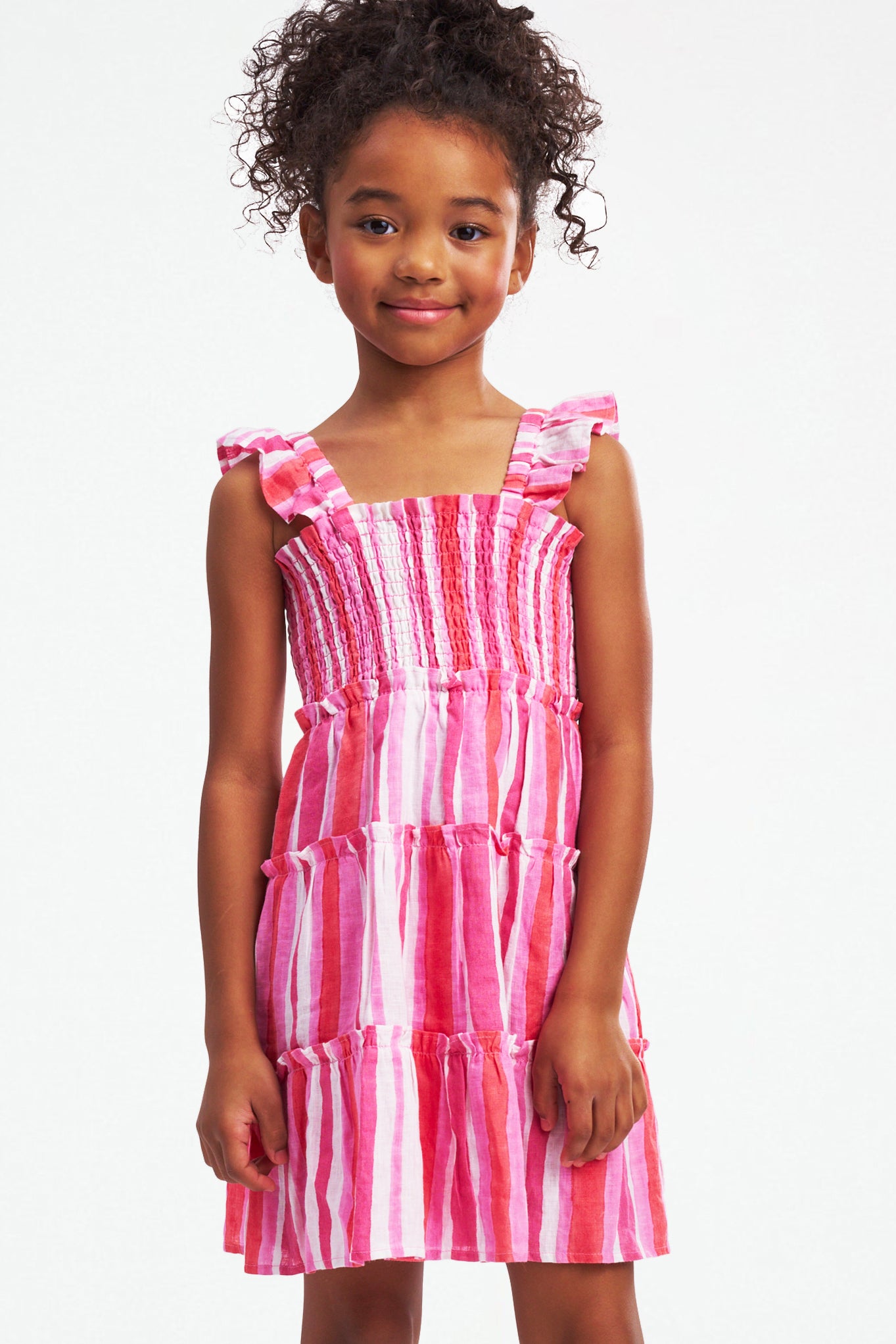 Striped Ceri Dress for Girls - Colorful & Playful