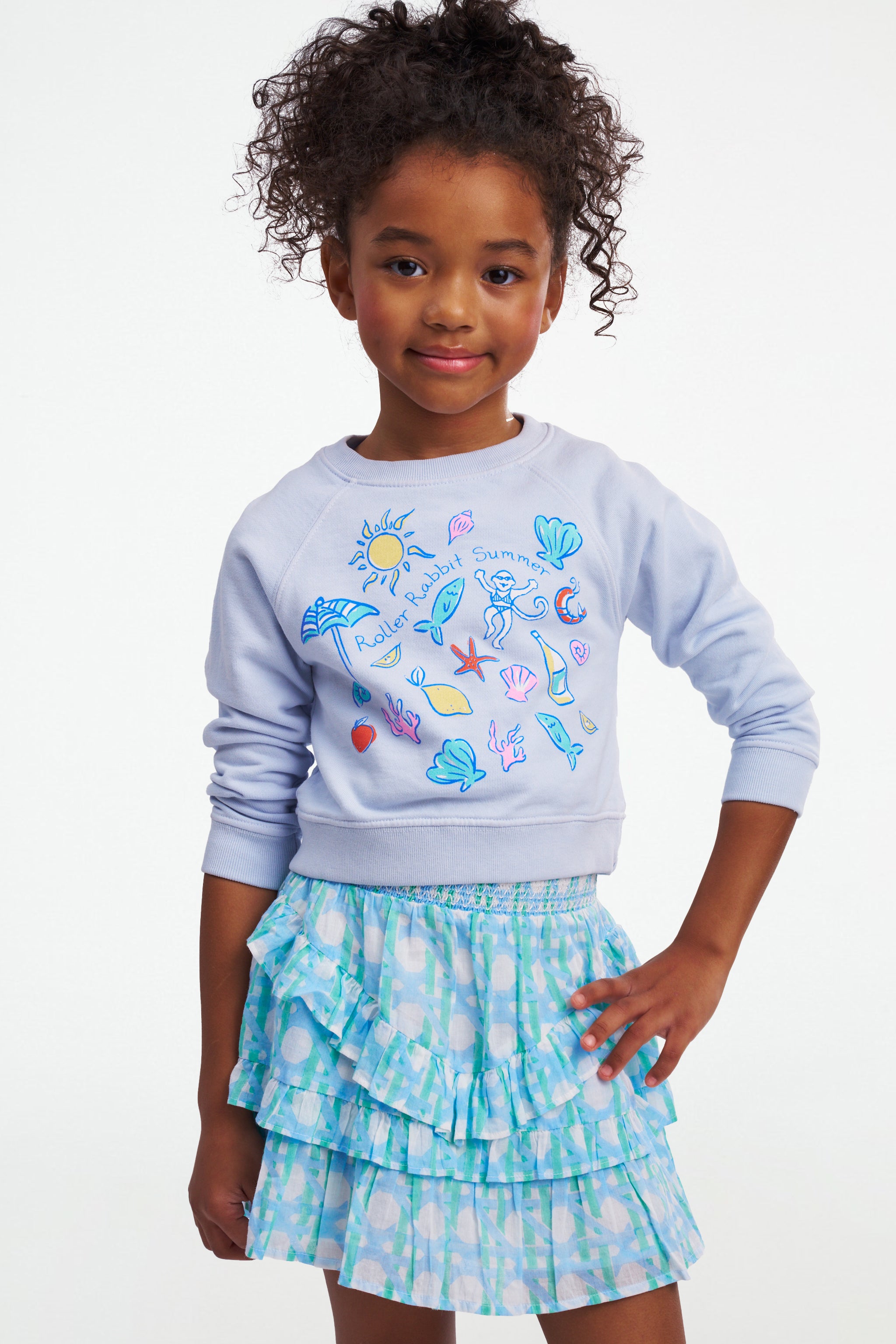 Boys' Striped Crewneck Sweatshirt for Beach Days