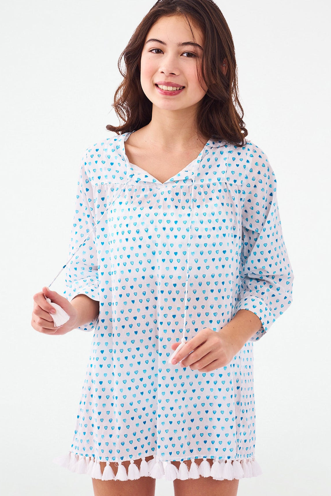 Serafina Kids' Heart-Print Tunic Top