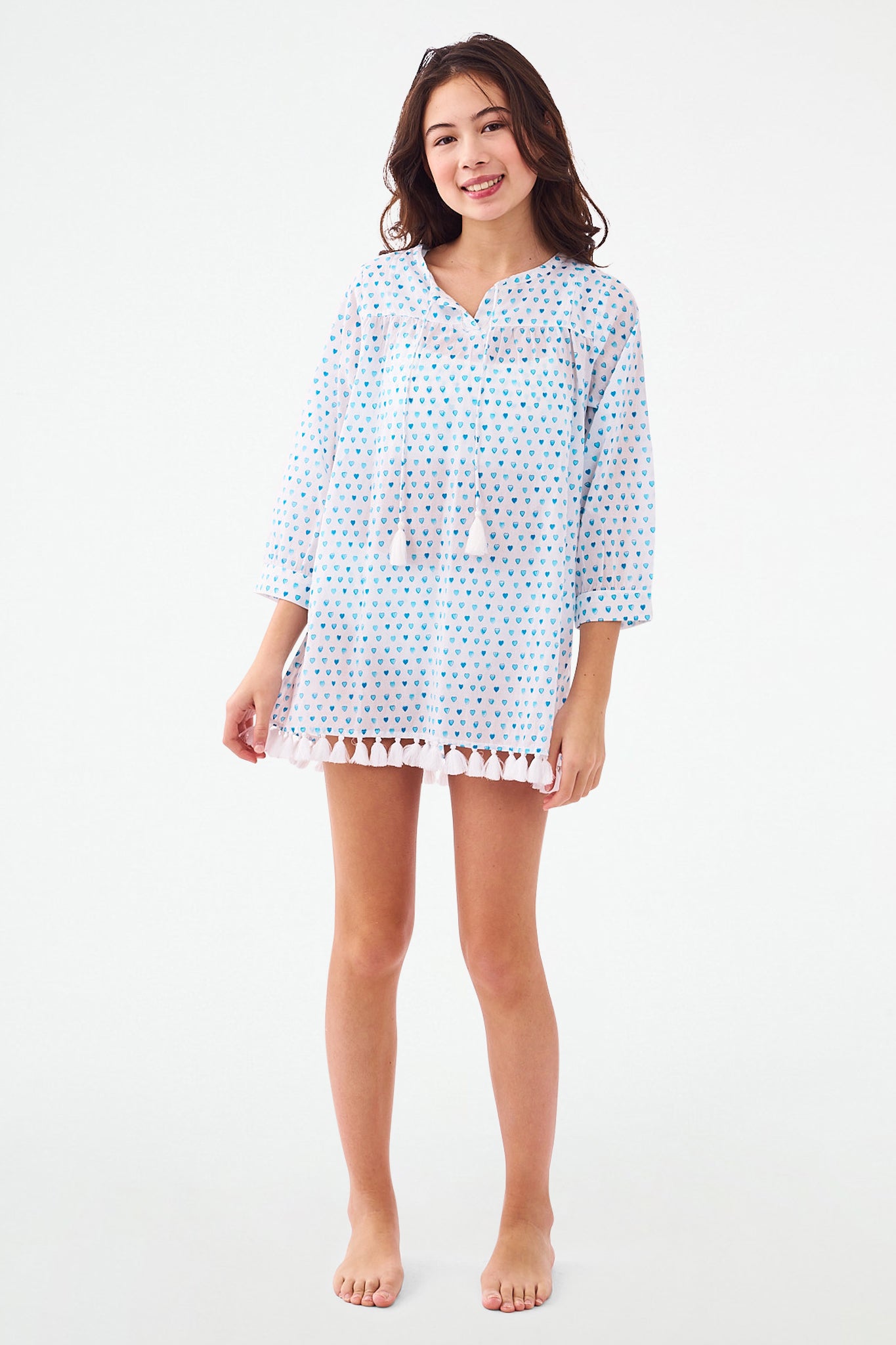 Serafina Kids' Heart-Print Tunic Top
