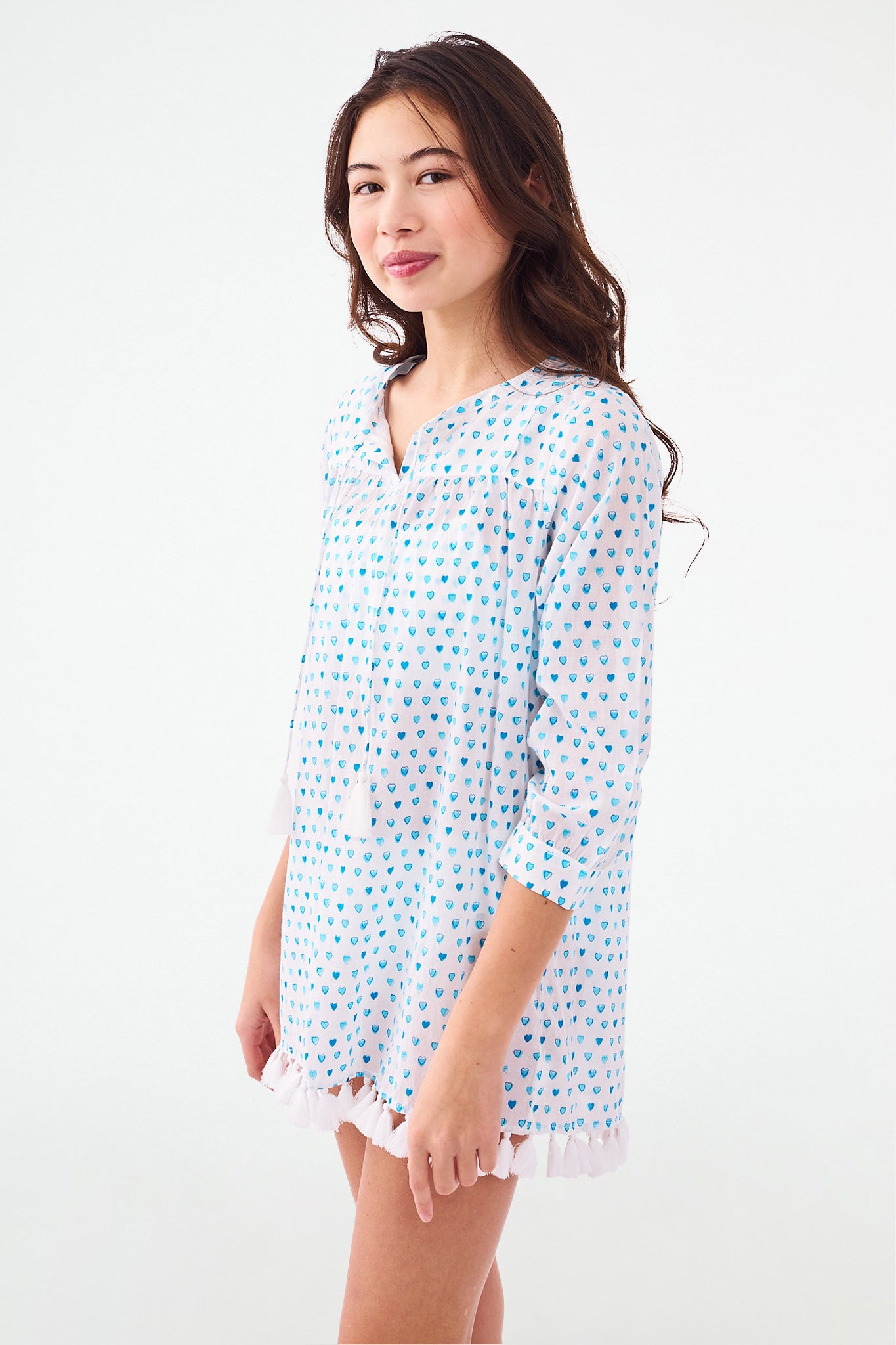 Serafina Kids' Heart-Print Tunic Top