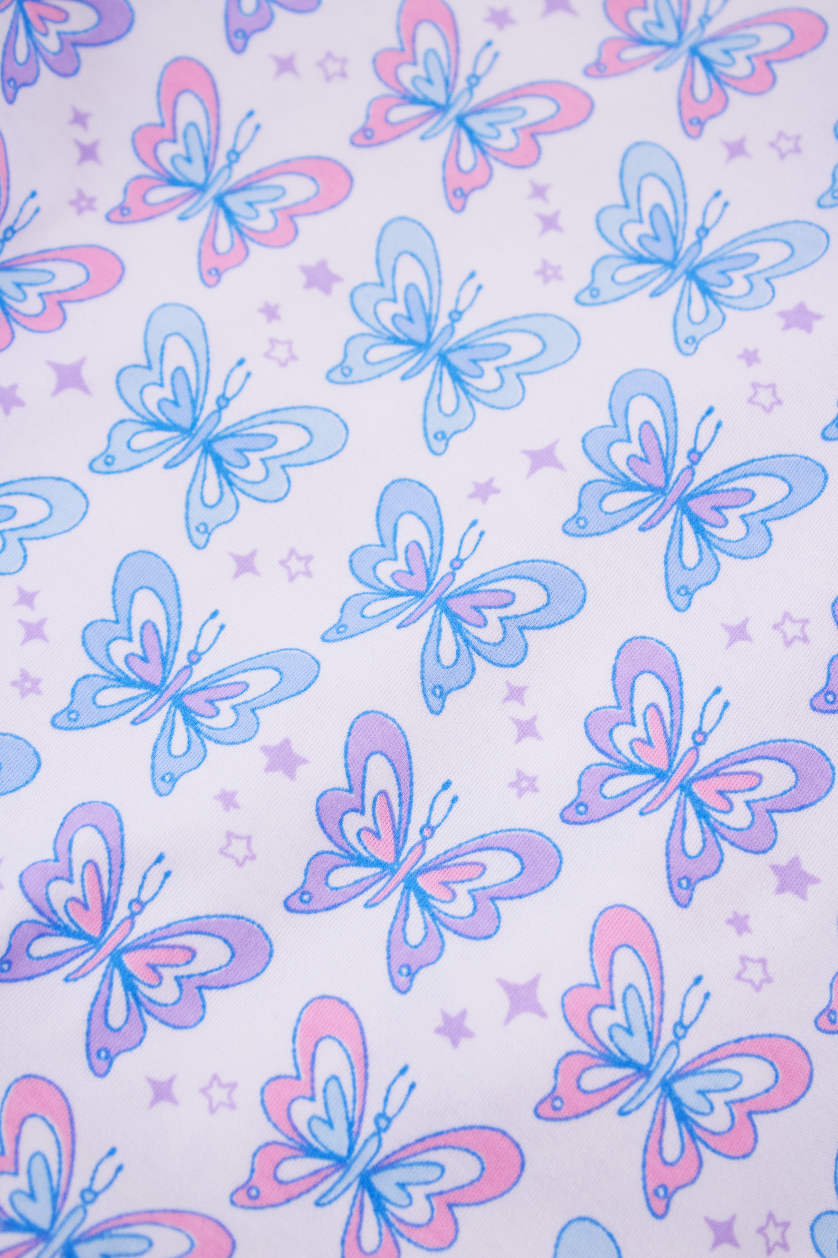 Girls' Flutter Print Pajama Set