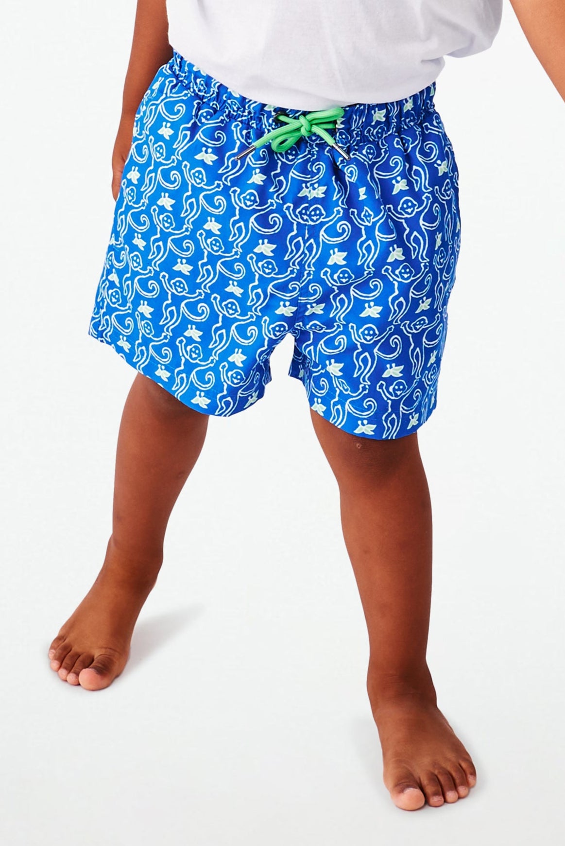 Kids' Monkey Print Swim Trunks