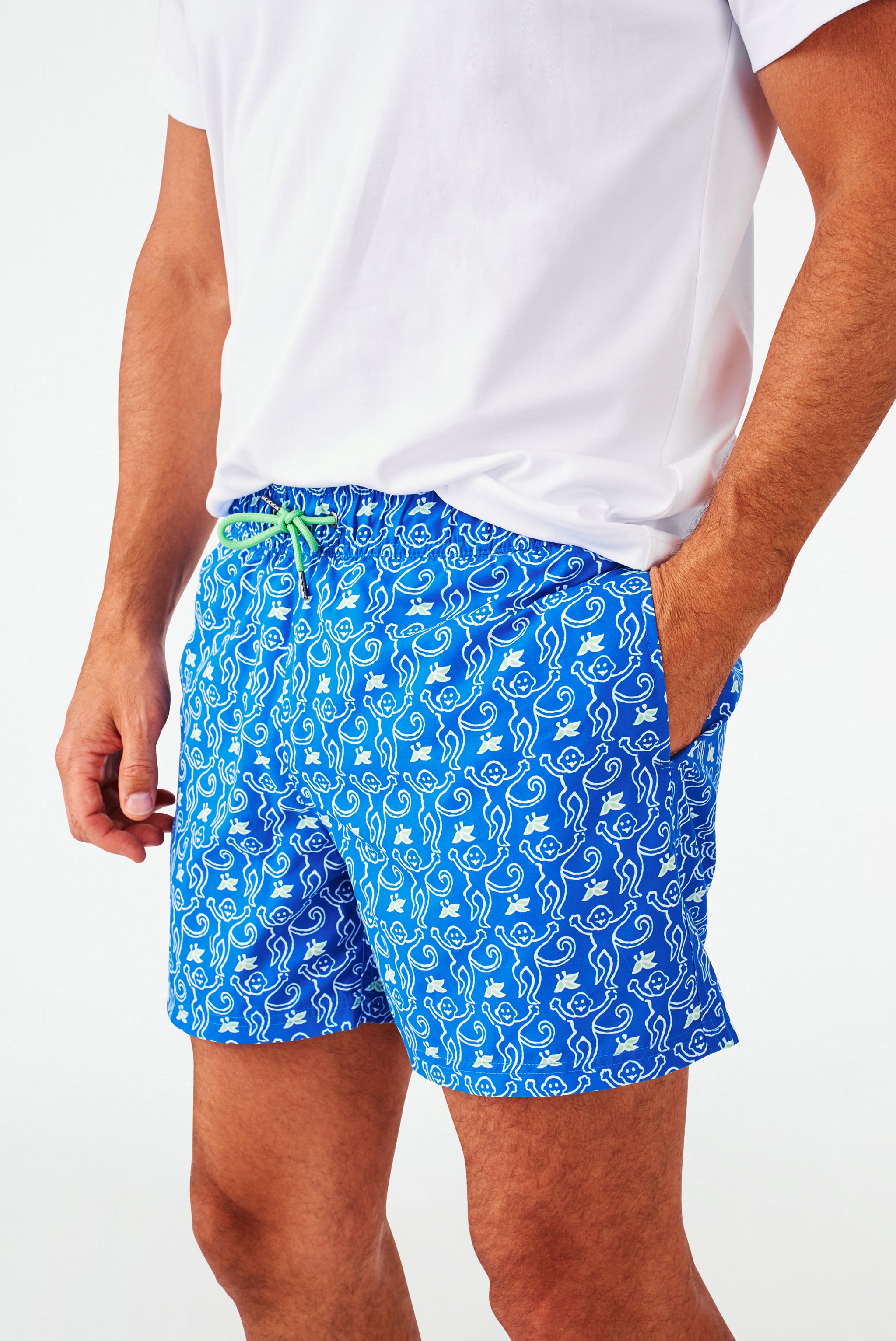 Men's Quick-Dry Monkey Swim Trunks