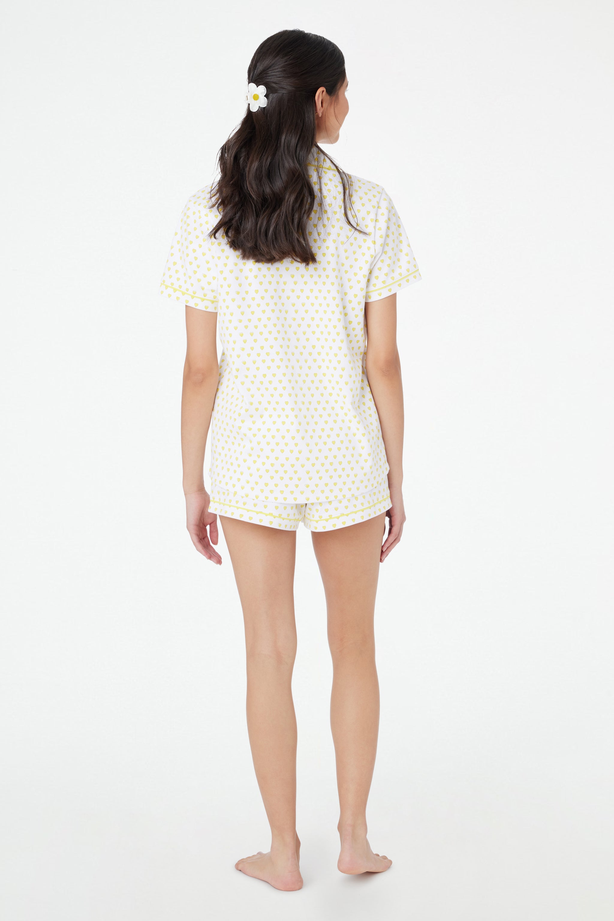 Hearts Print Cotton Pajama Set