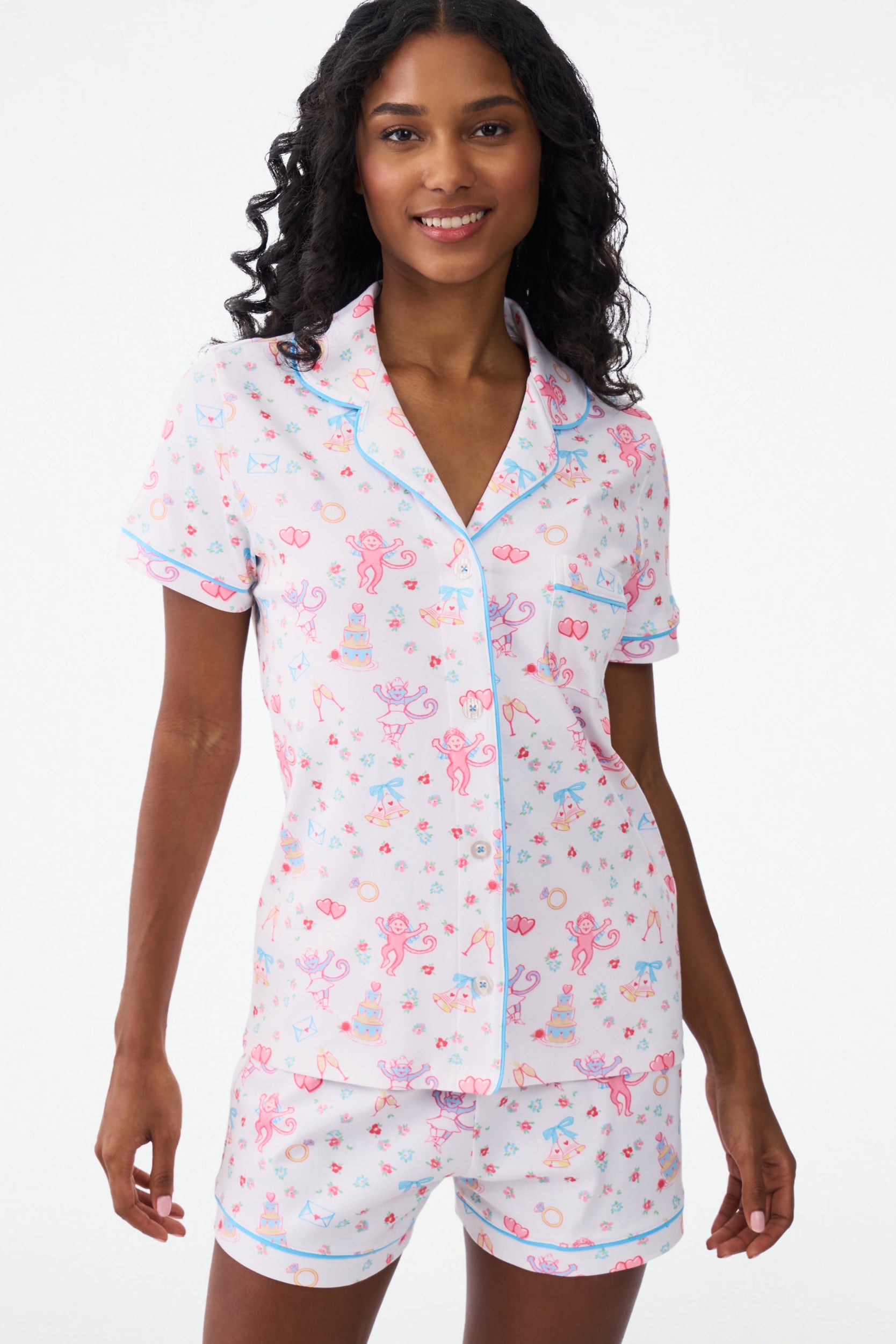 Monkey Said Yes Cotton Polo Pajama Set