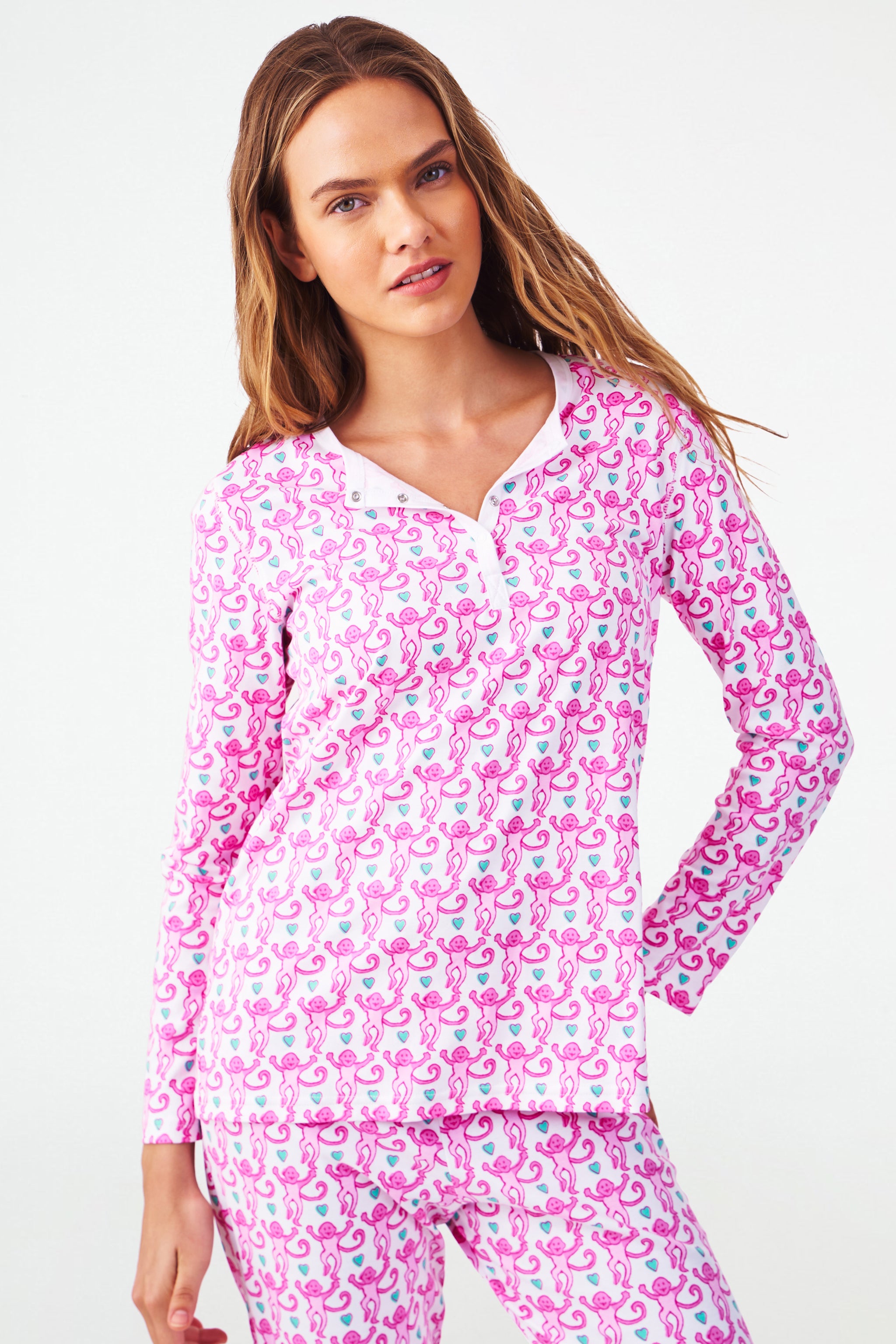 Cozy Monkey Print Pajamas for Kids