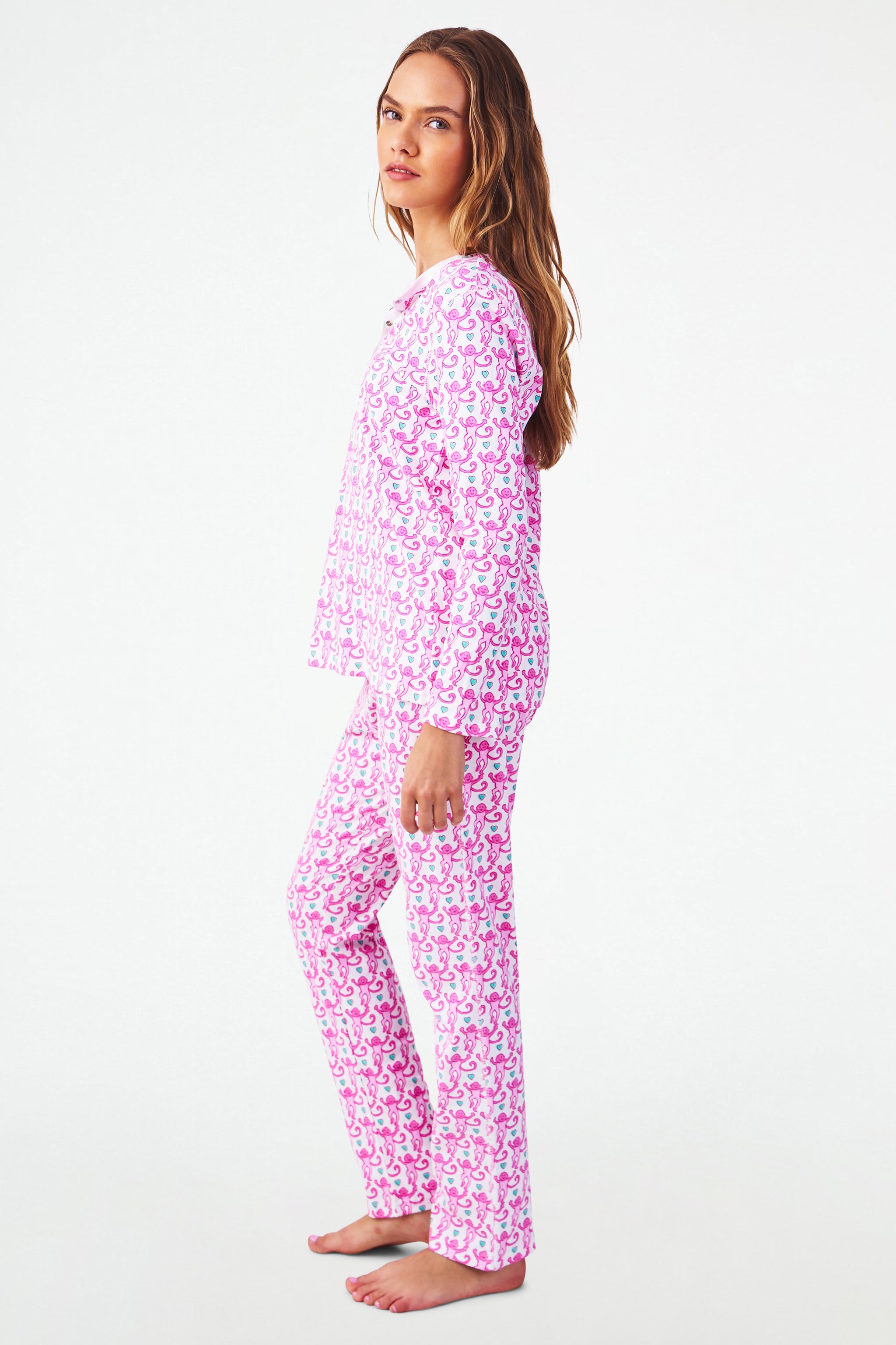 Cozy Monkey Print Pajamas for Kids